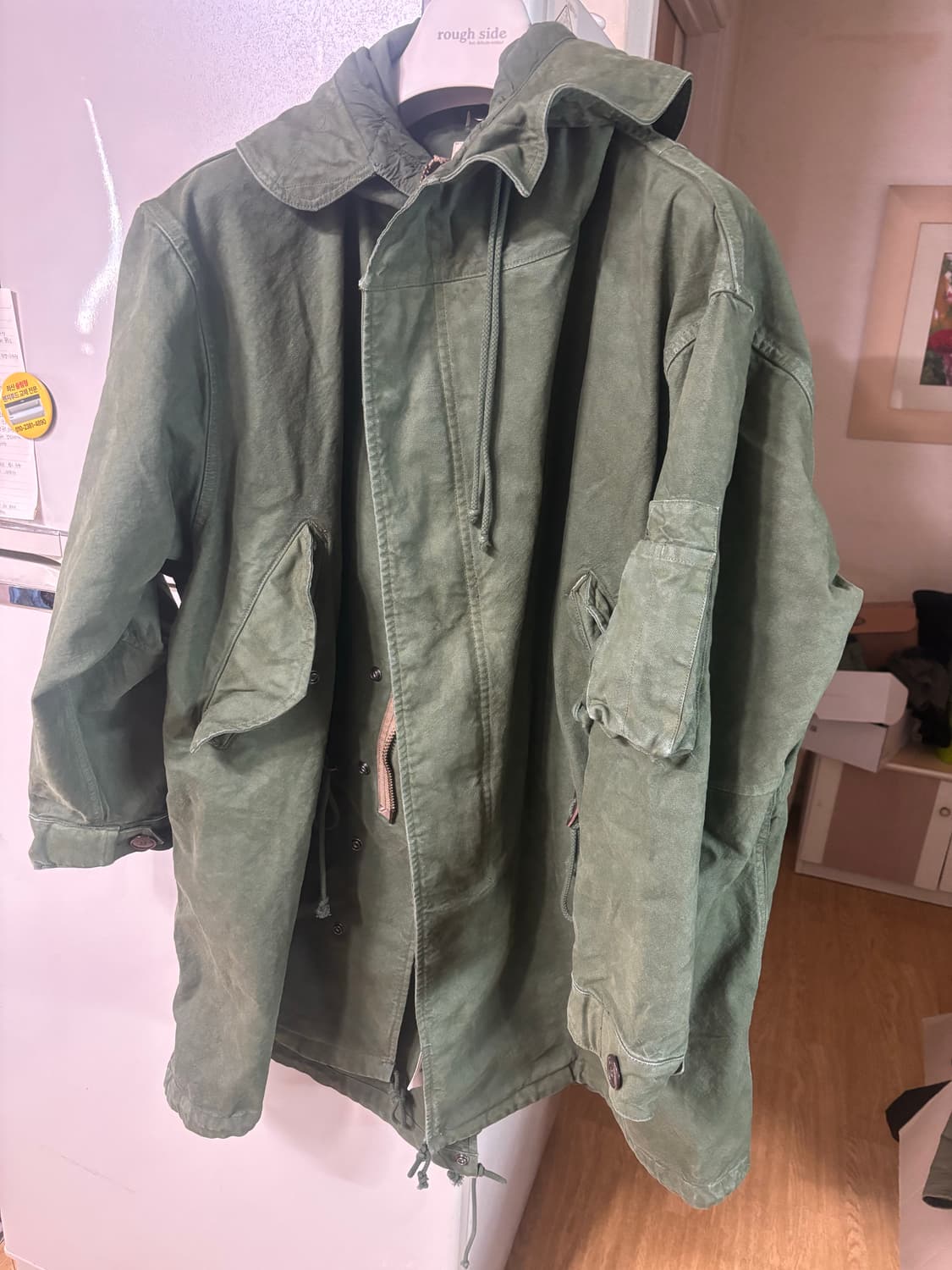 비헤비어 / dyed canvas m48 밀파카 올리브그린 / 2 상품이미지5