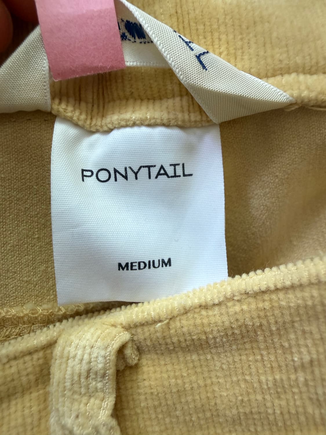 포니테일 제너 코듀로이팬츠 마가린옐로우 M 상품이미지10