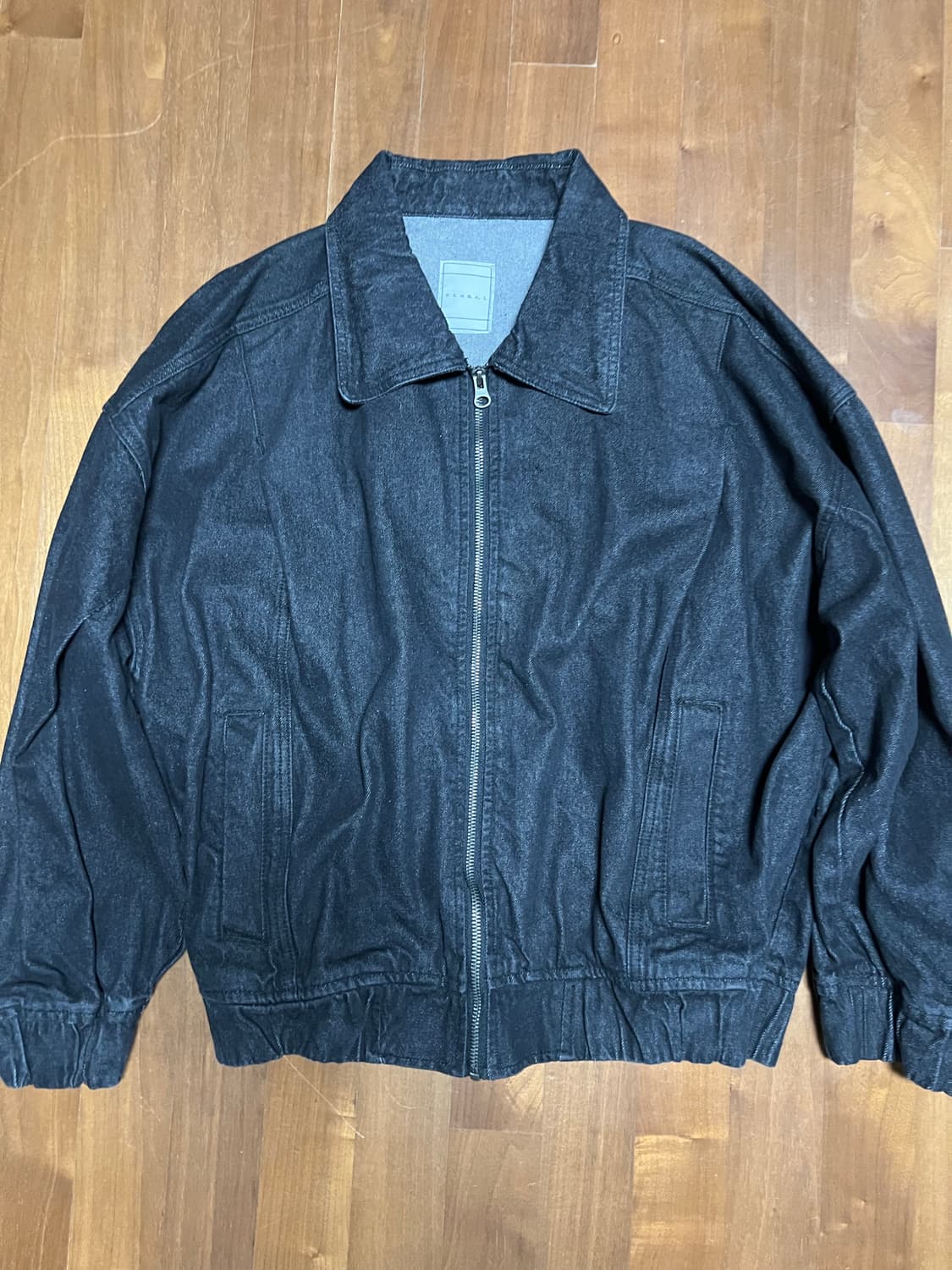 젠사이) 오버핏 데님 봄버 자켓 상품이미지1