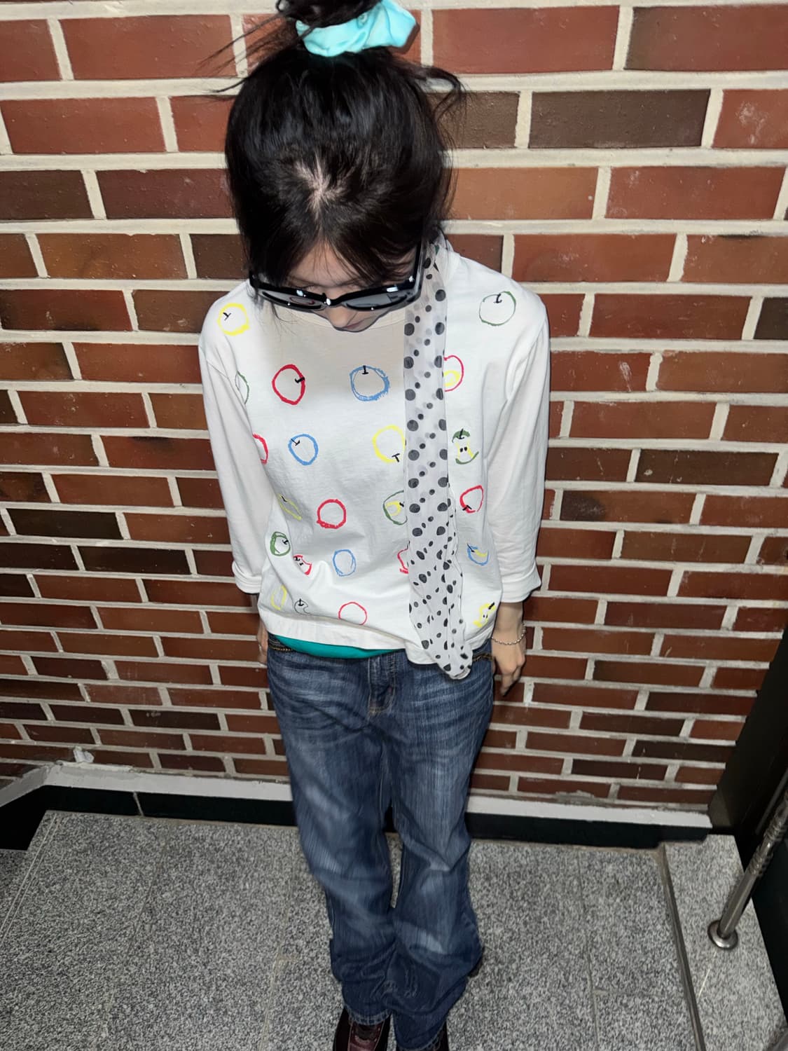 괴짜 사과걸 빈티지 코디세트 3pcs 상품이미지4