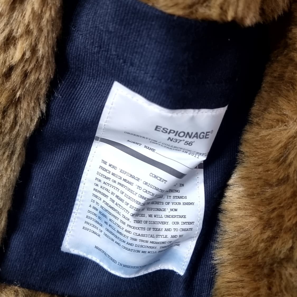 에스피오나지 N1 덱 자켓 네이비 퍼 카라(105) 상품이미지5