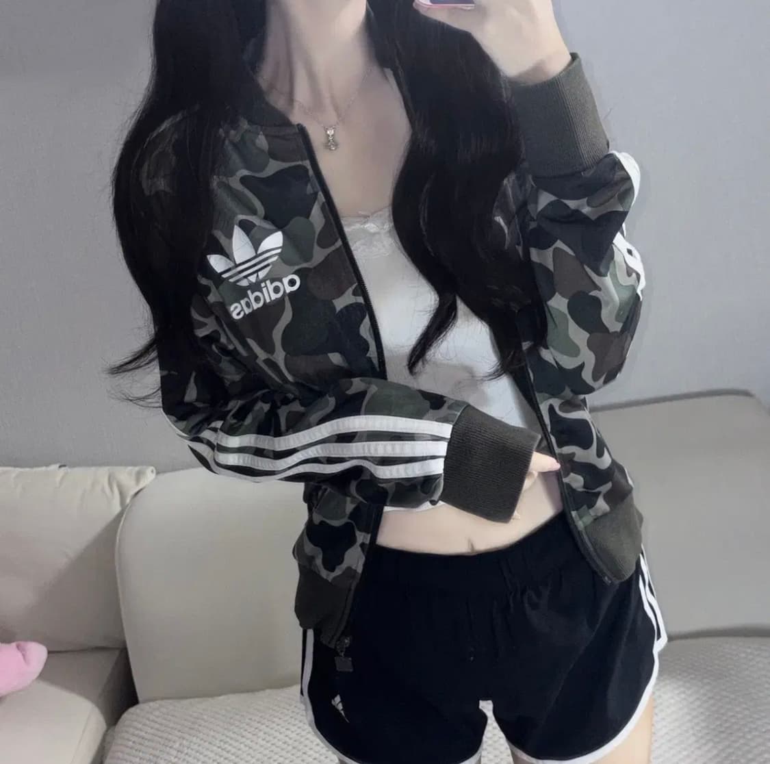🐰아디다스 카모 데일리 져지 트랙탑 희귀🤍 상품이미지2