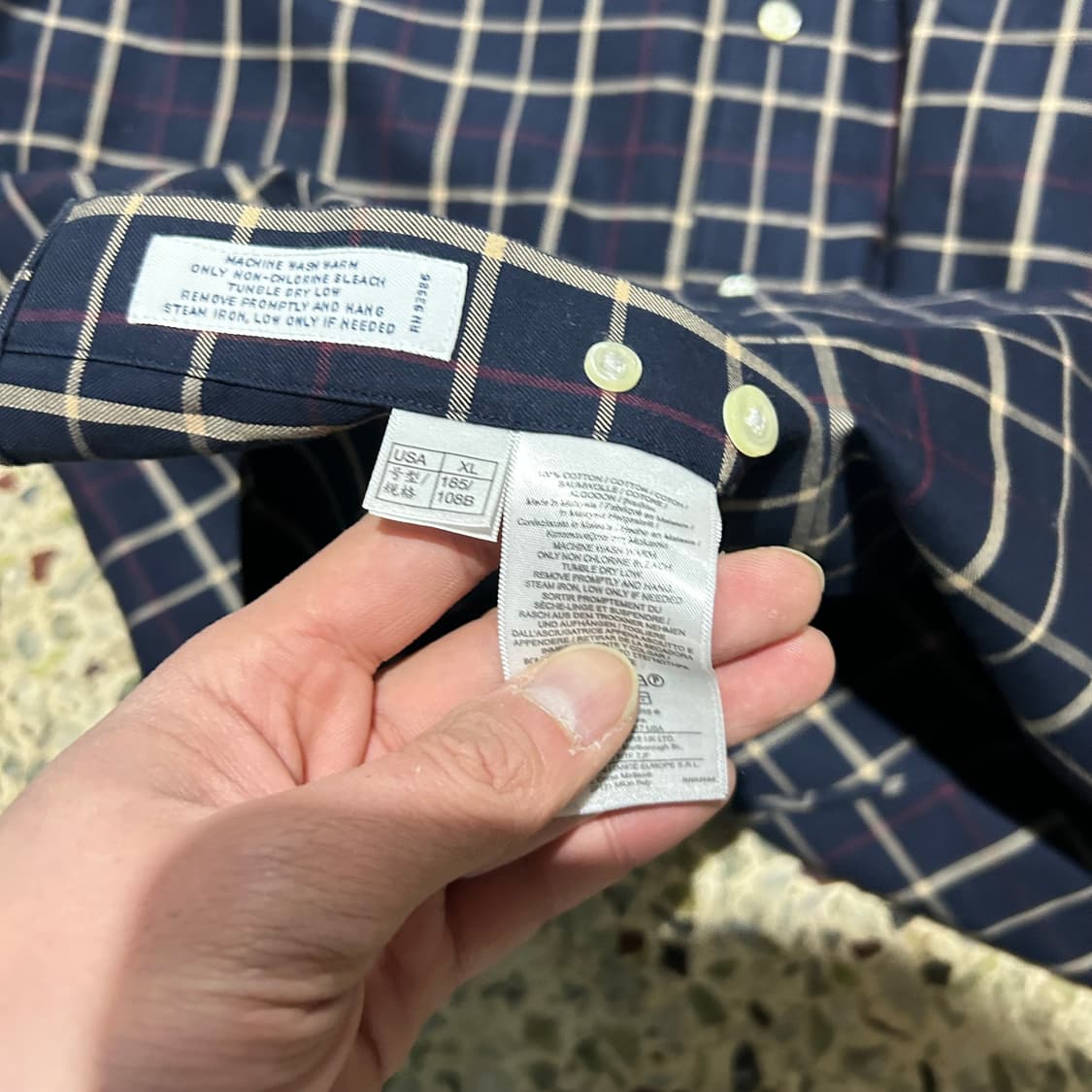 브룩스 브라더스(Brooks Brothers) 네이비 체크 셔츠 상품이미지6