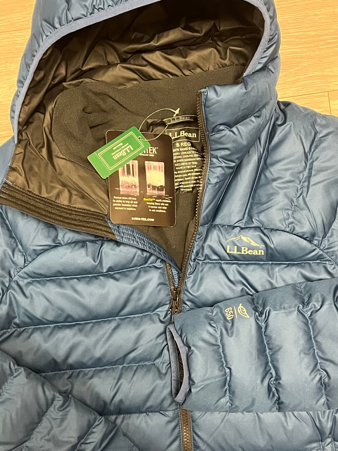 (새상품) 엘엘빈 L.L.Bean 다운 패딩 650필파워 경량패딩 상품이미지5