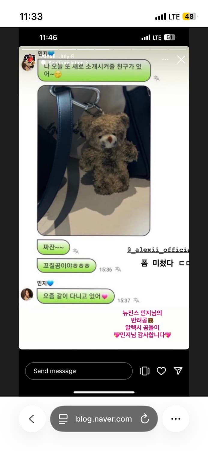 알렉시 체리베어 키링 상품이미지5