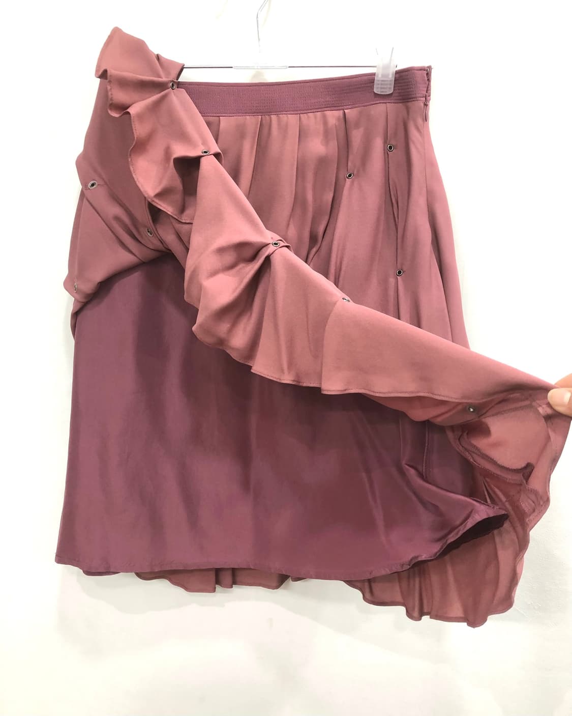 pink eyelet pintuck midi skirt 상품이미지4