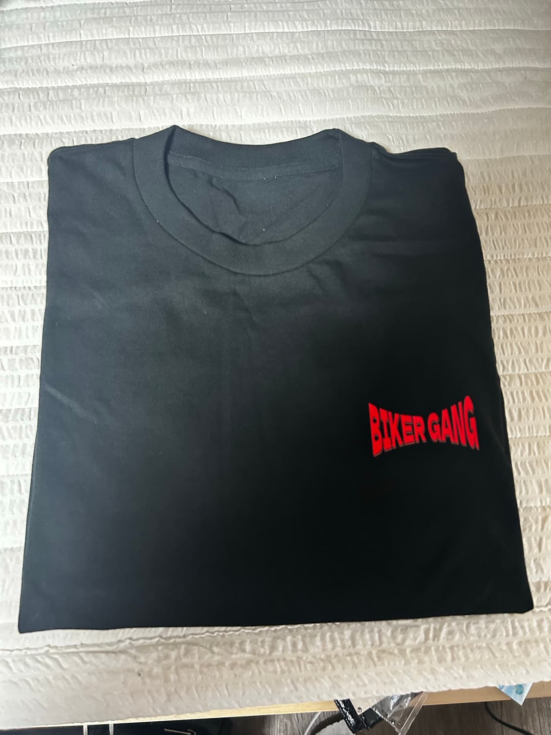 BIKER GANG 오버핏 반팔 티셔츠 (M) 상품이미지4