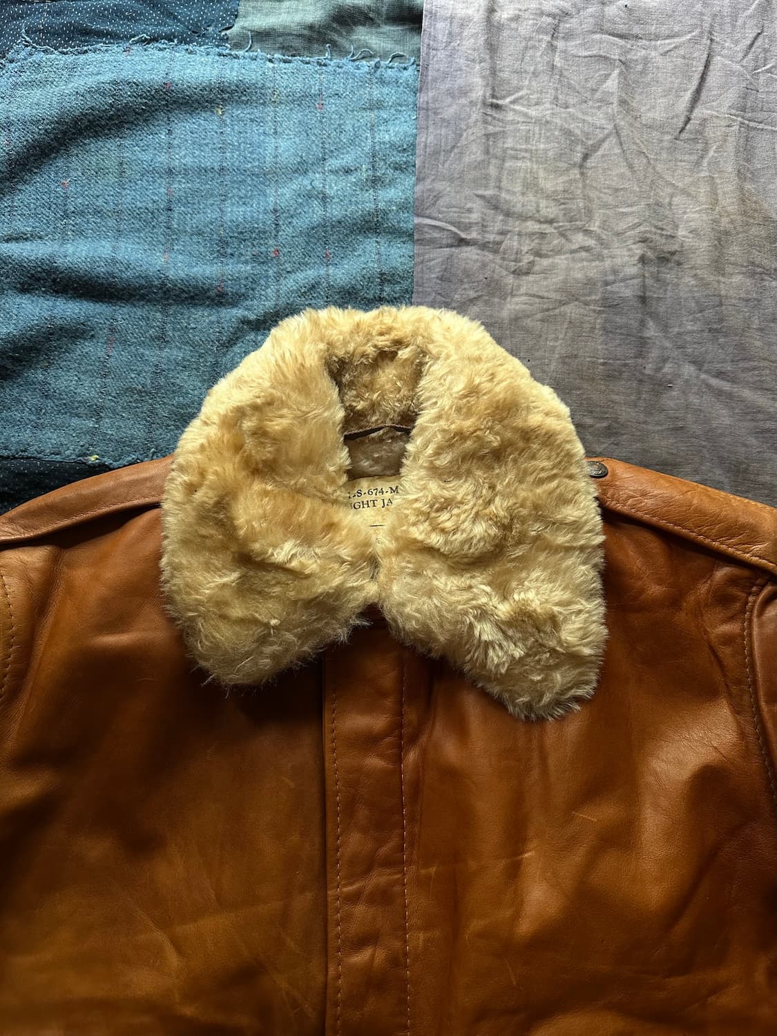 70s USA 빈티지 SCHOTT 쇼트 G-1 플라이트 레더 자켓 상품이미지4