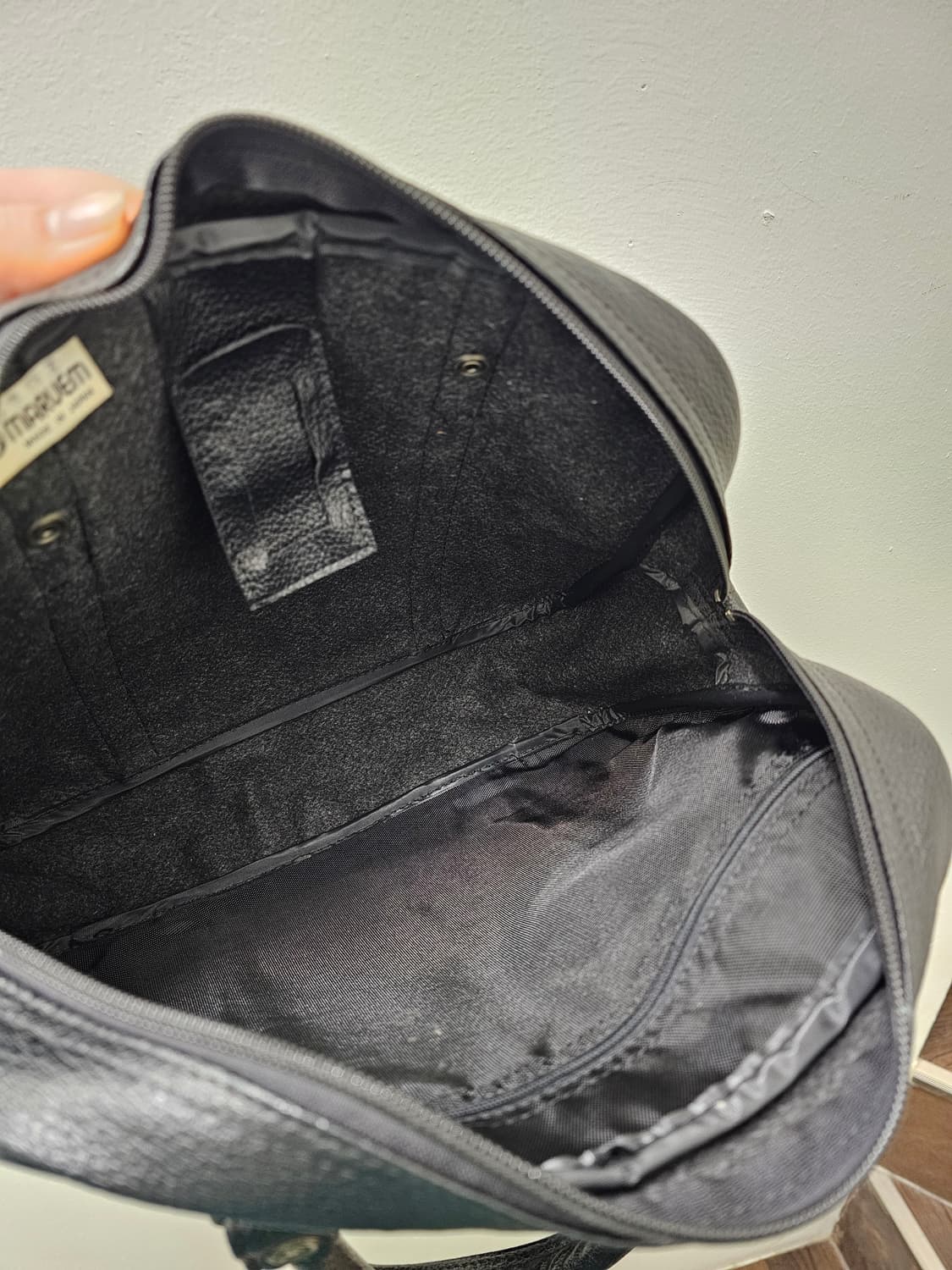 Maruem 블랙 레더 토트백 상품이미지8