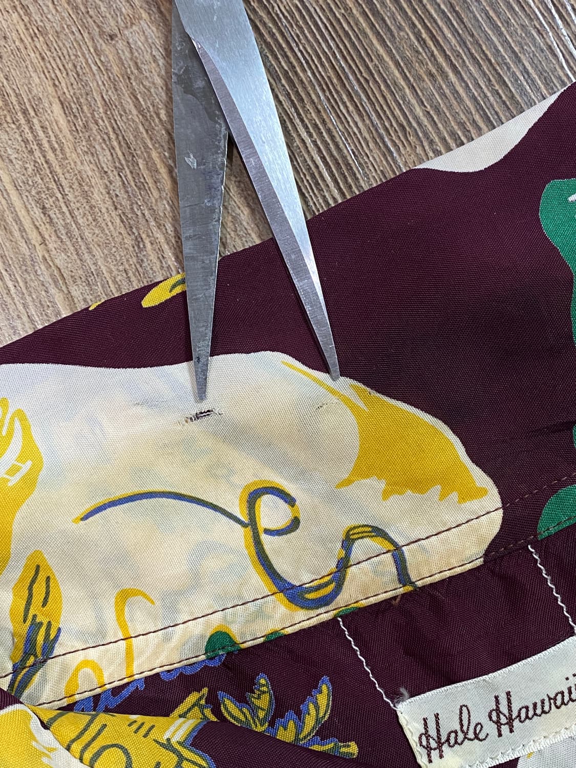 선서프 헤일 하와이 복각 알로하 하와이안 셔츠 와인 컬러 상품이미지6