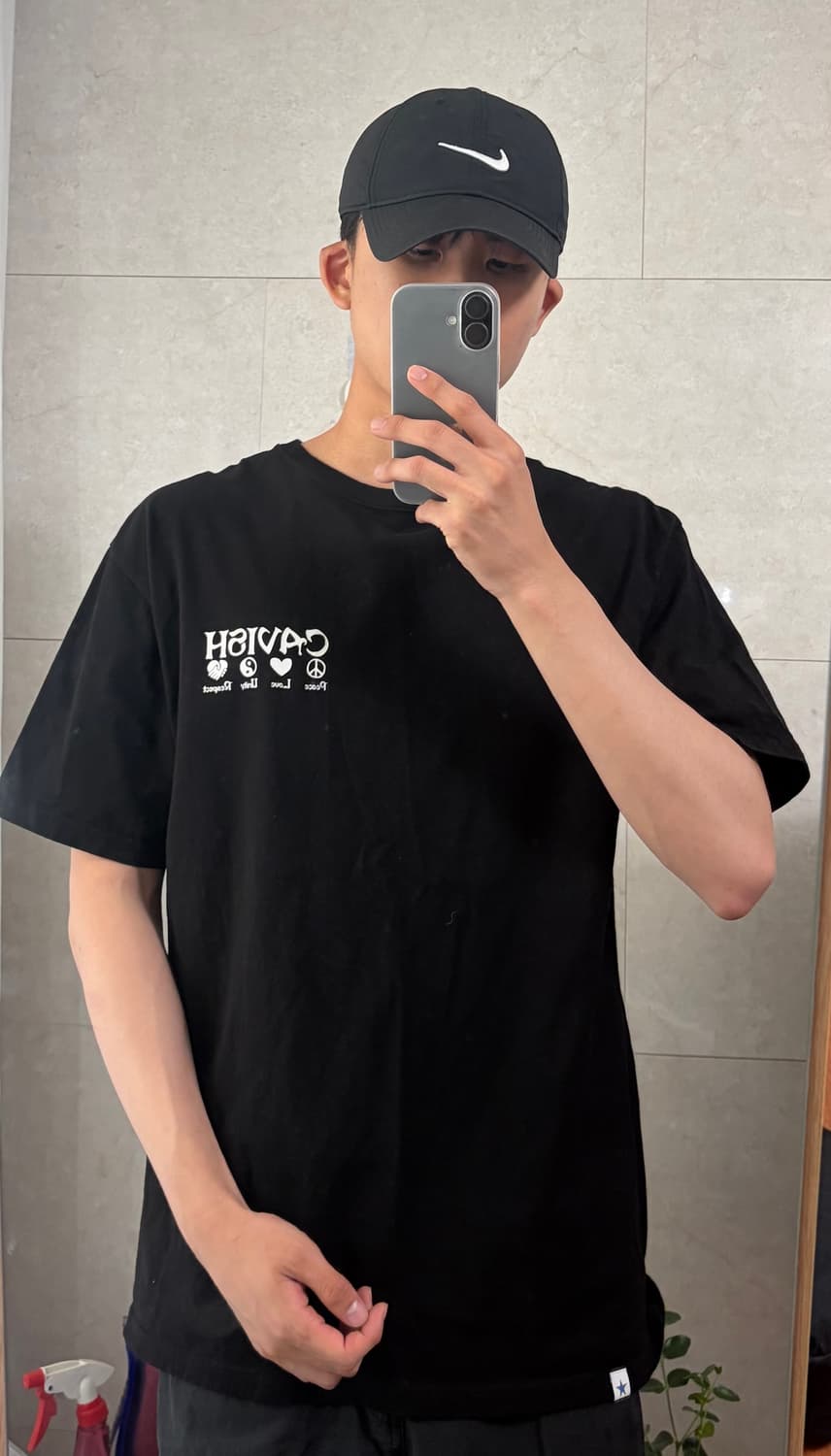 카비시 검정반팔티 L 상품이미지1