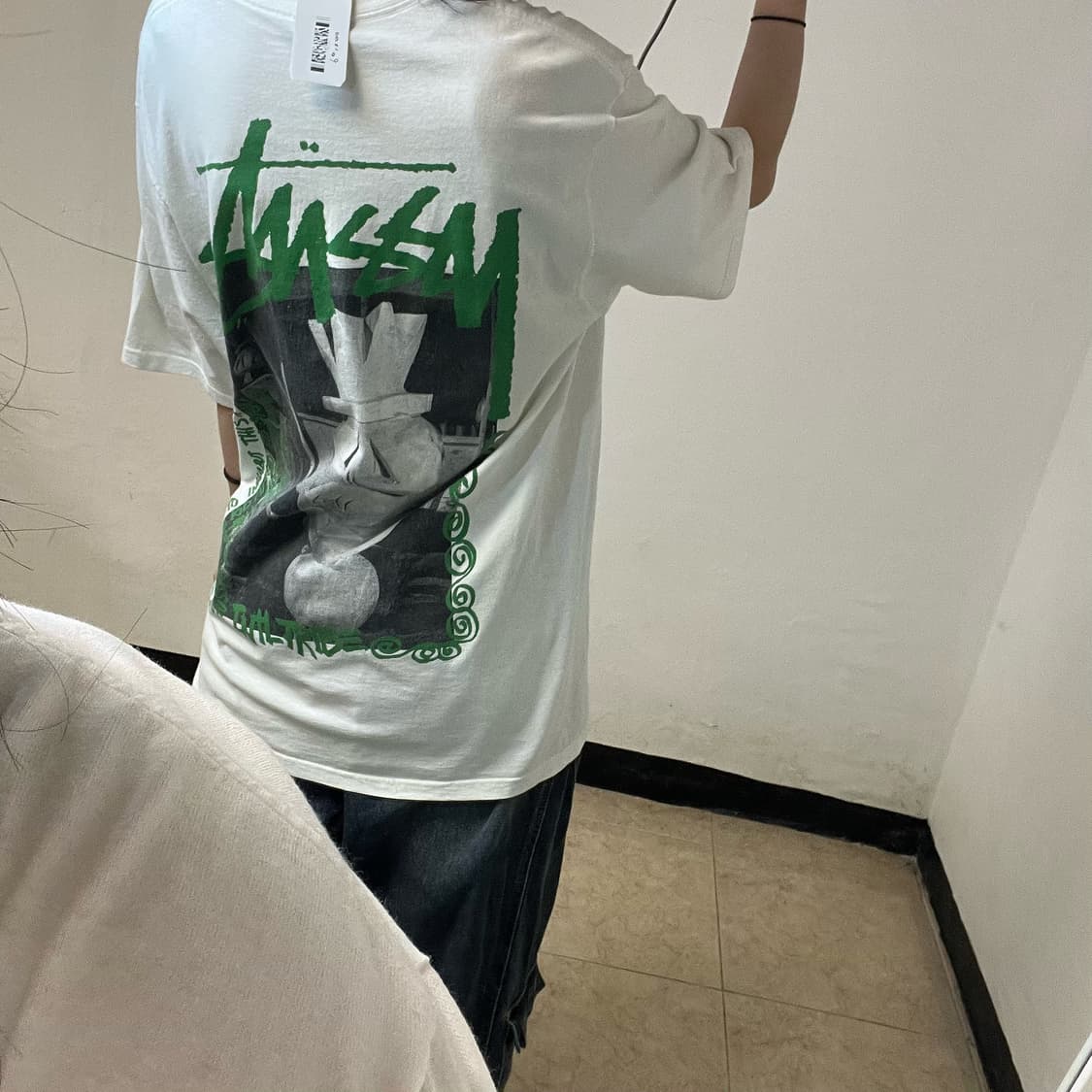 Stussy Landin White T-Shirt 상품이미지3