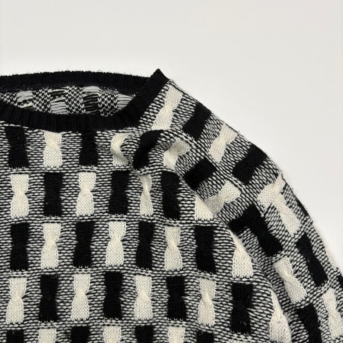 British Vogue pattern cable sweater knit 상품이미지2