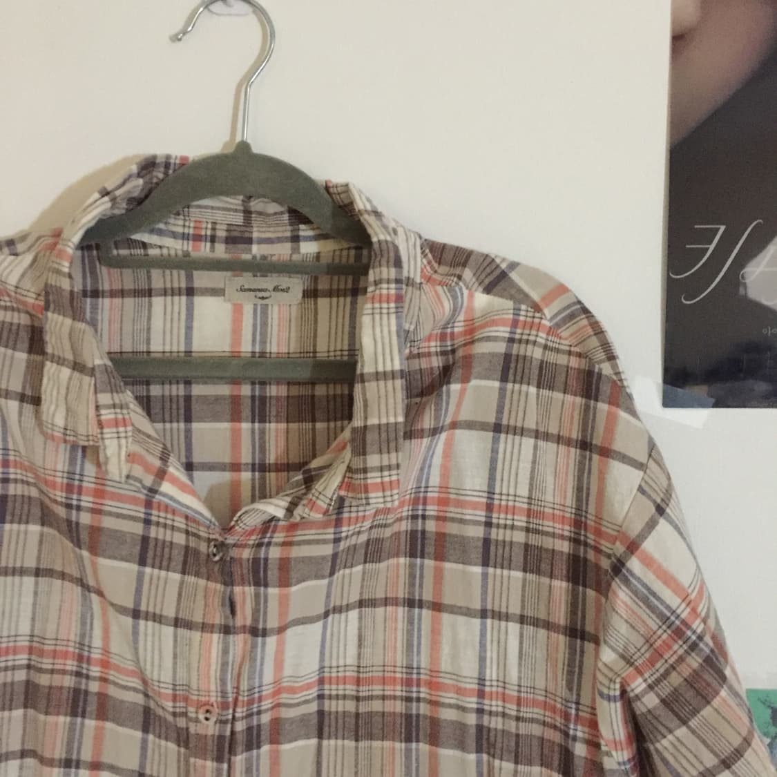 사만사모스 지구샵 체크 반팔 원피스 상품이미지2