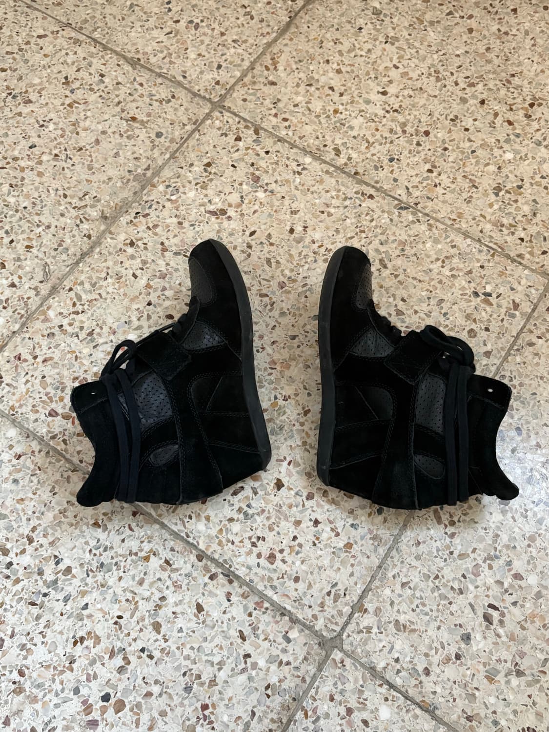 Ash 보위 웨지 스니커즈힐(36size) 스웨이드/레더 상품이미지4