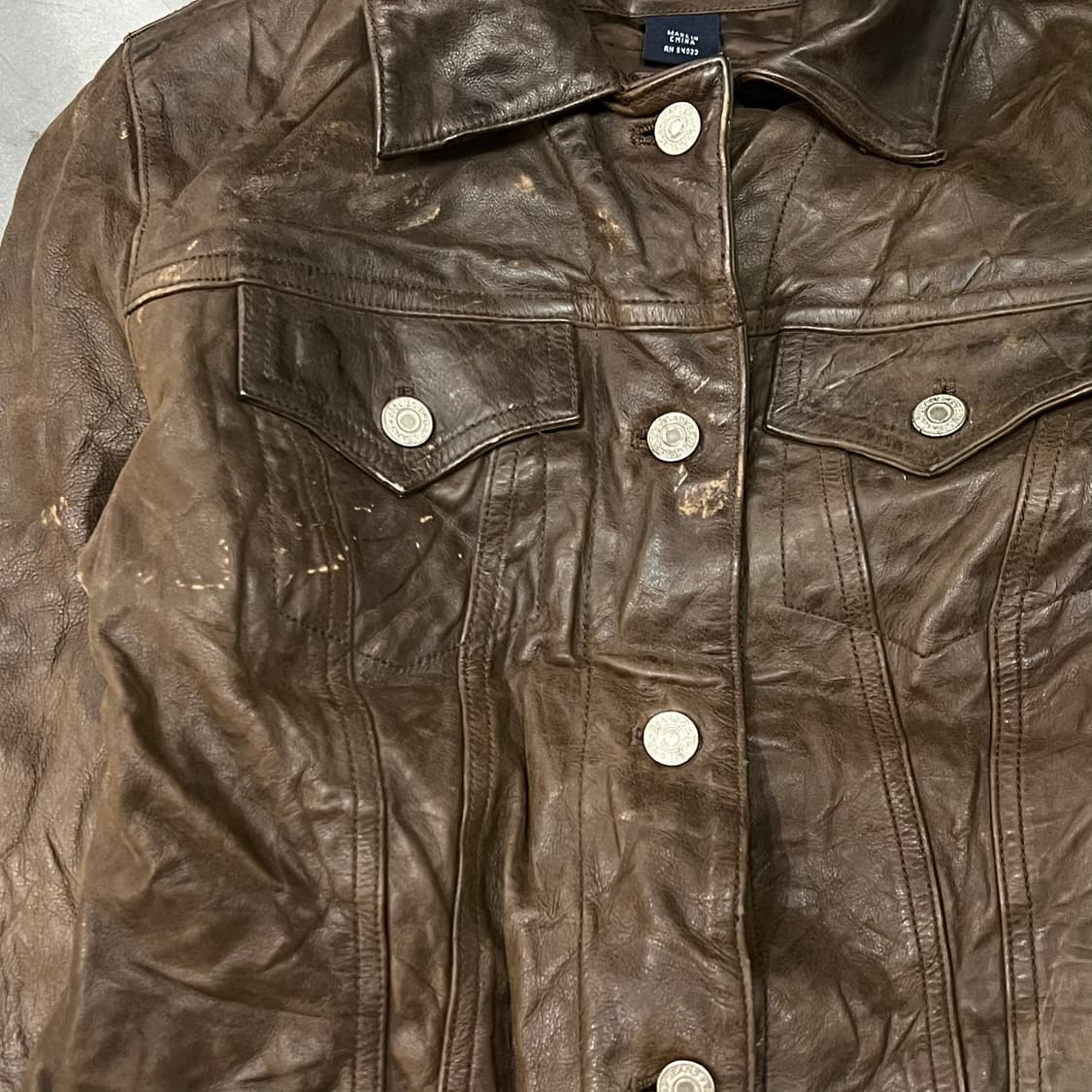  올드 갭 리얼레더 트러커 자켓 y14983 상품이미지4