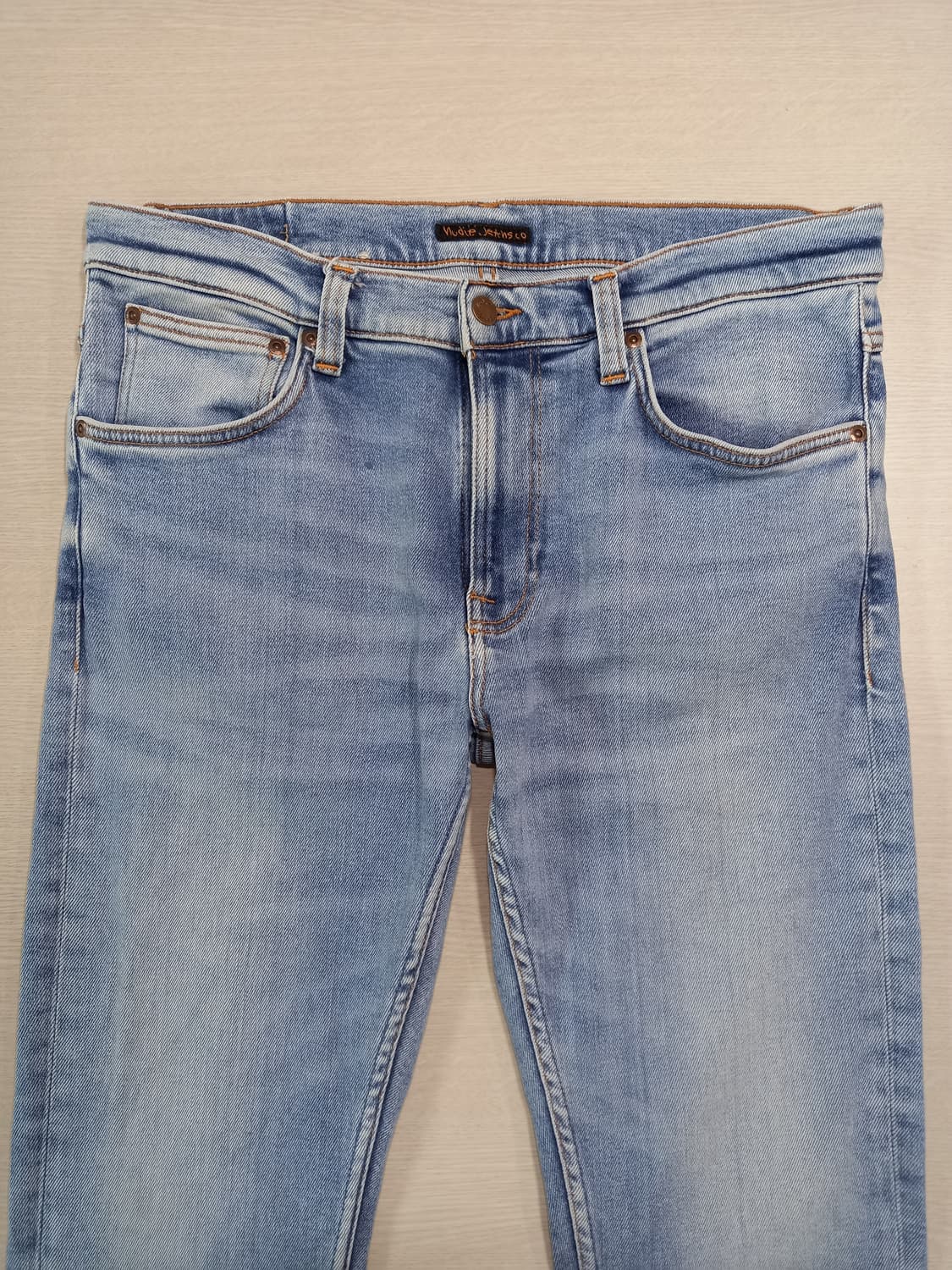 34 NudieJeans 워싱 스판 슬림일자진 34-514 상품이미지3