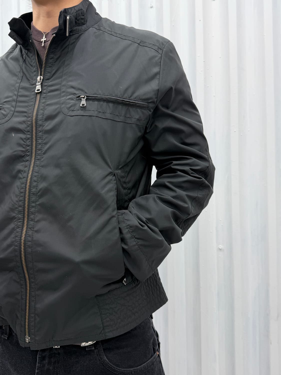 00s) Hugo Boss weatherproof moto jacket 상품이미지2