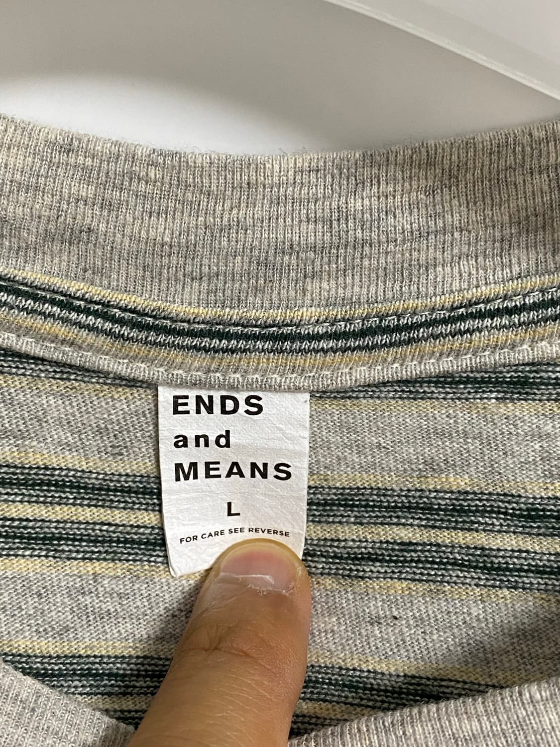 [L] ends and means 포켓스트라이프 롱 슬리브 상품이미지3