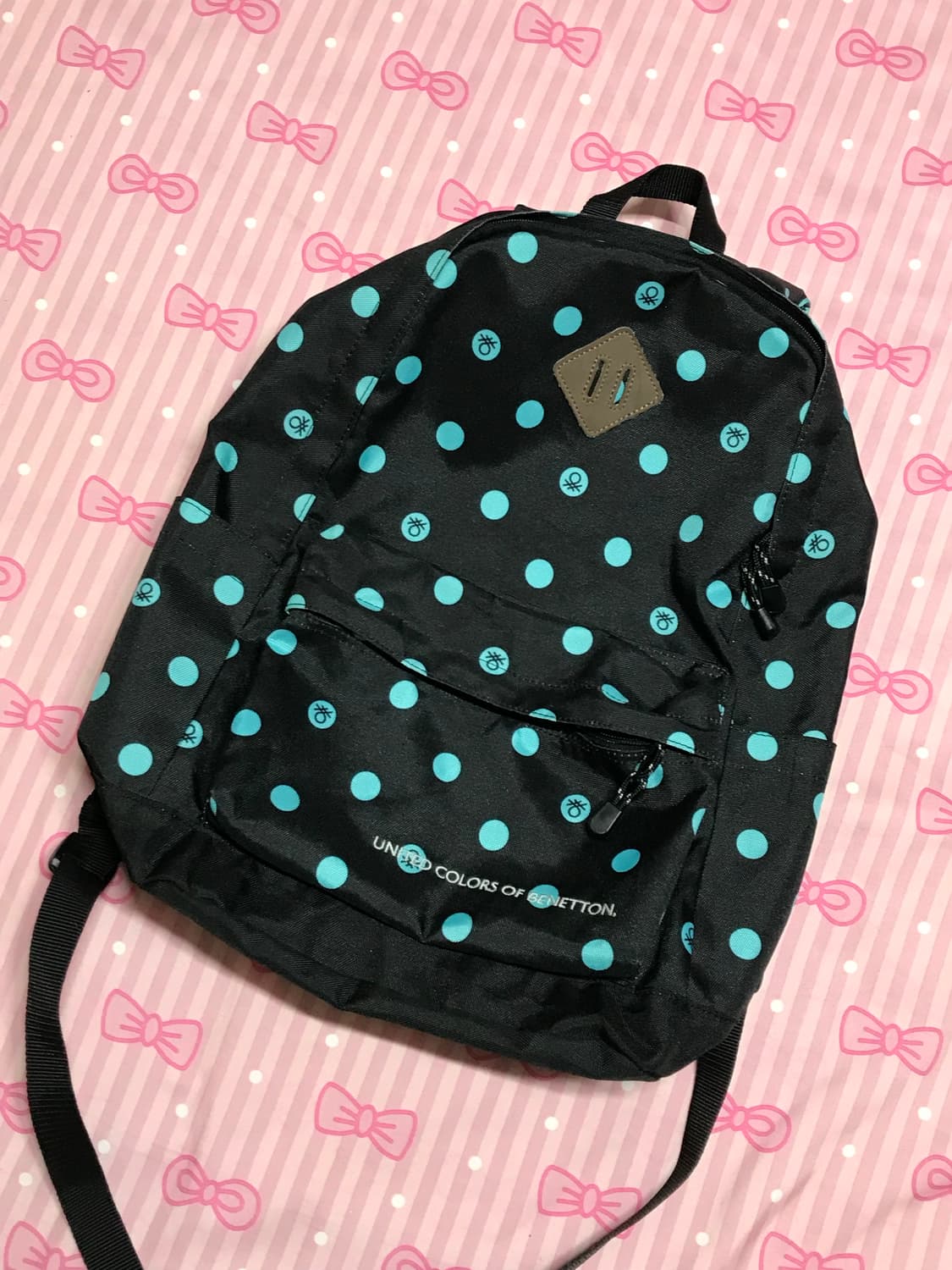 베네통 민트 도트 백팩 모리가방 상품이미지1
