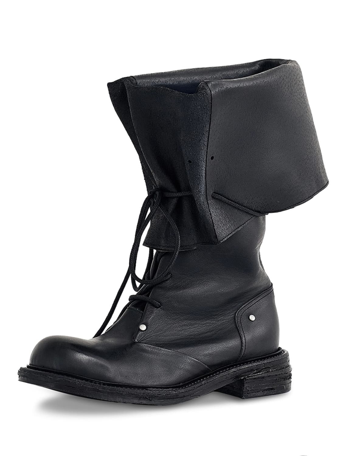 네거티브쓰리 레이스업 폴디드 롱부츠 블랙 240 상품이미지4