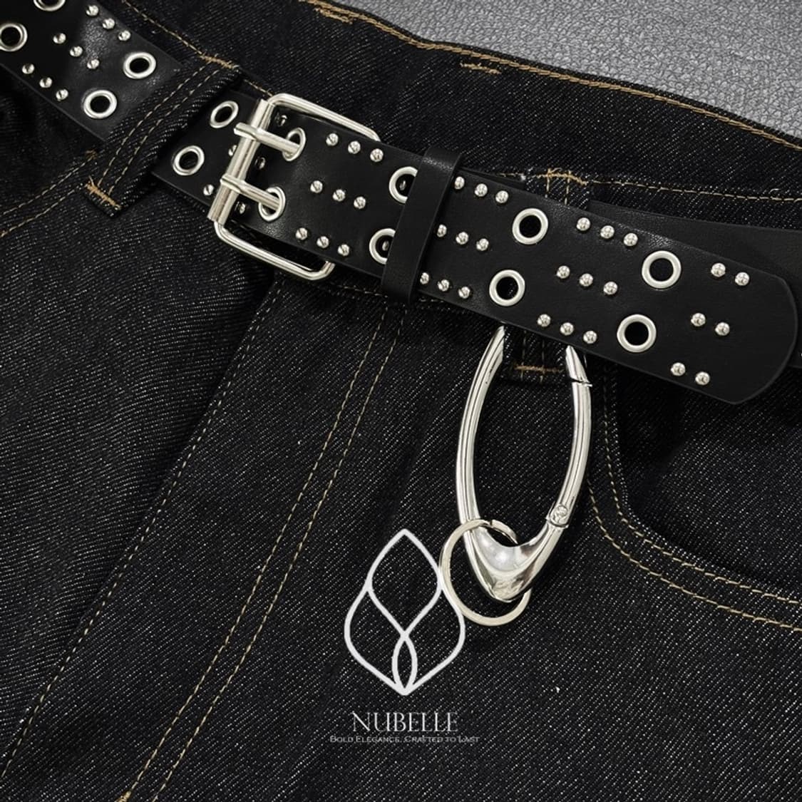 🌗 Eyelet stud belt / 아일렛 스터드 웨스턴 벨트 상품이미지8
