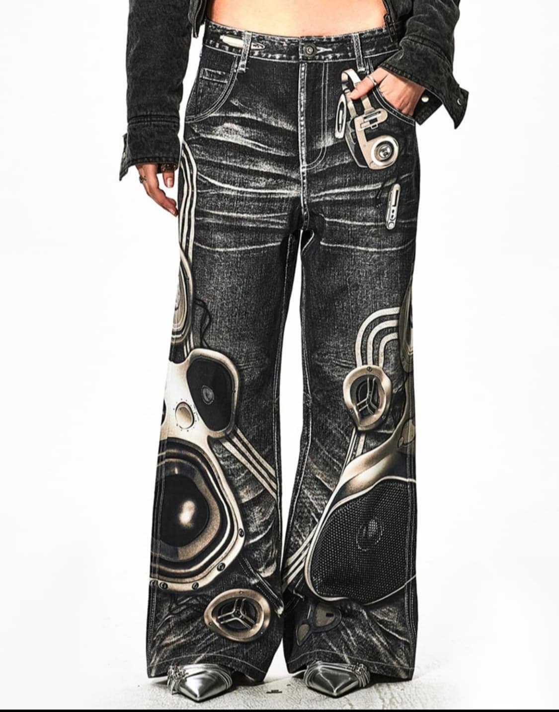 DND4DES 스피커 와이드 데님 상품이미지1