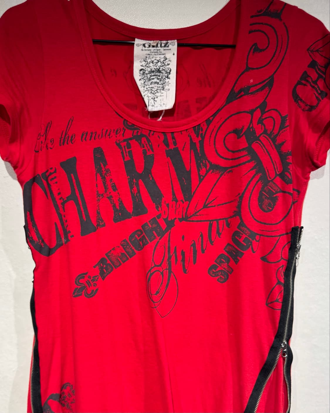 Glitz Red side zipper point mini one pic 상품이미지3