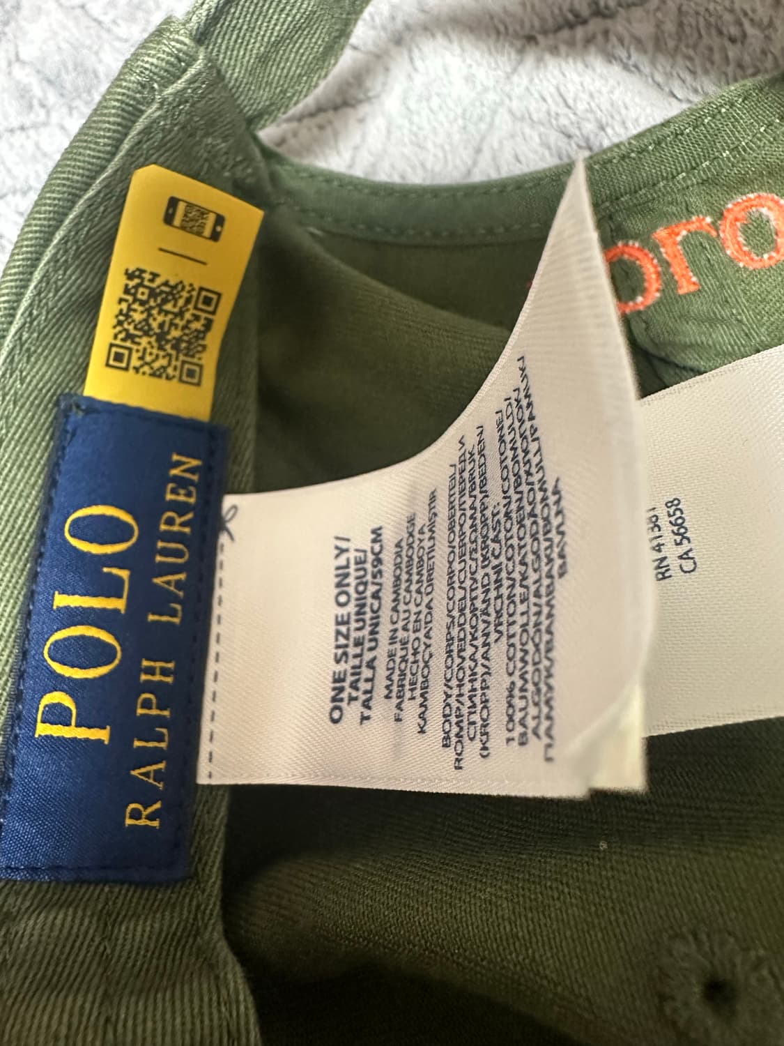 폴로 정품 캡모자 카키 상품이미지3