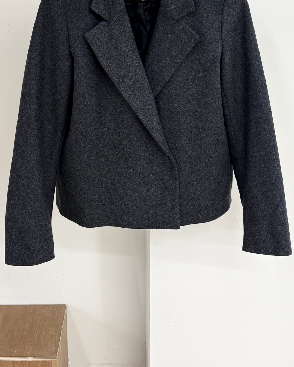 MM6 차콜 울 스냅버튼 블레이저 자켓 상품이미지5