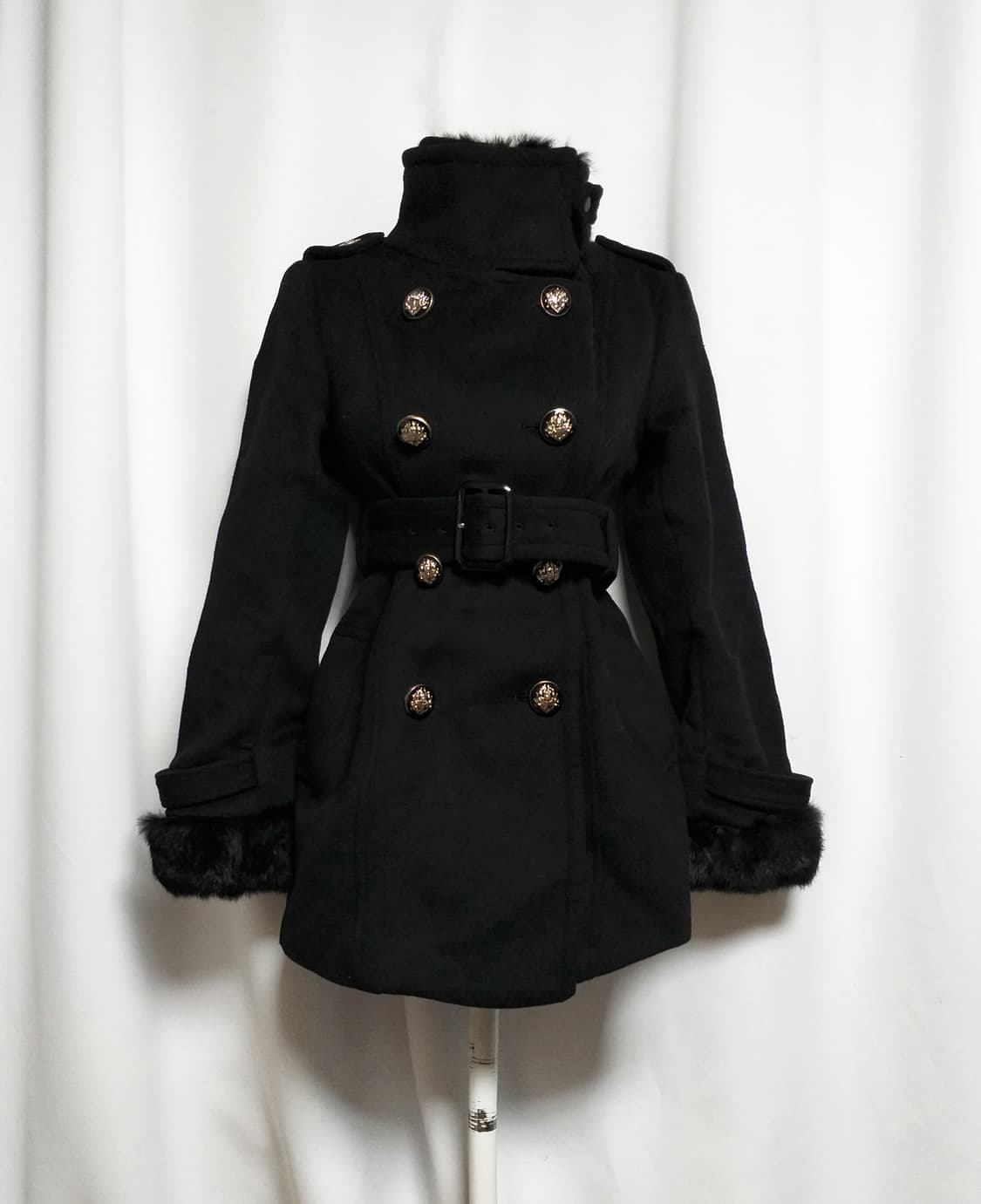 빈티지 퍼코트 대장 y2k자켓 그런지 핀터깔 오네갸루 긱시크 고스펑크 상품이미지2