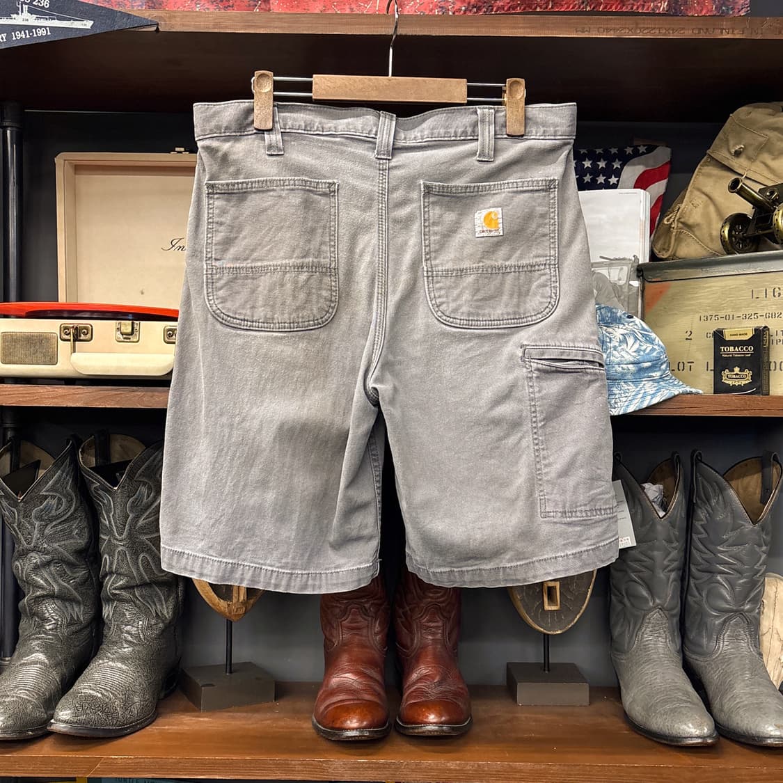 칼하트 덕캔버스 릴렉스핏 페이디드 카펜터 하프팬츠 N1259 상품이미지2