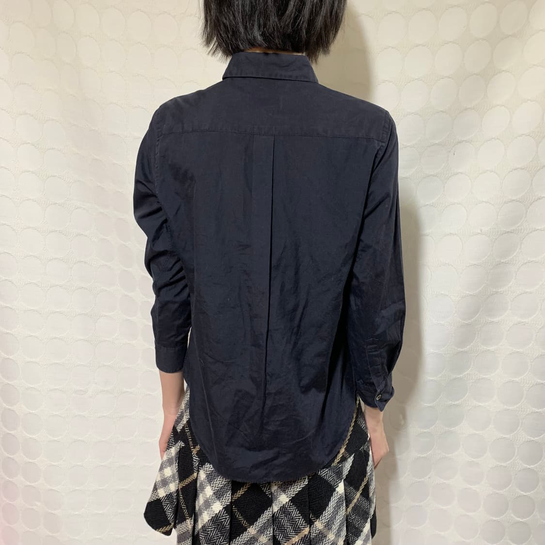 comme des garçons ad2000 장미 딥네이비 셔츠 상품이미지2