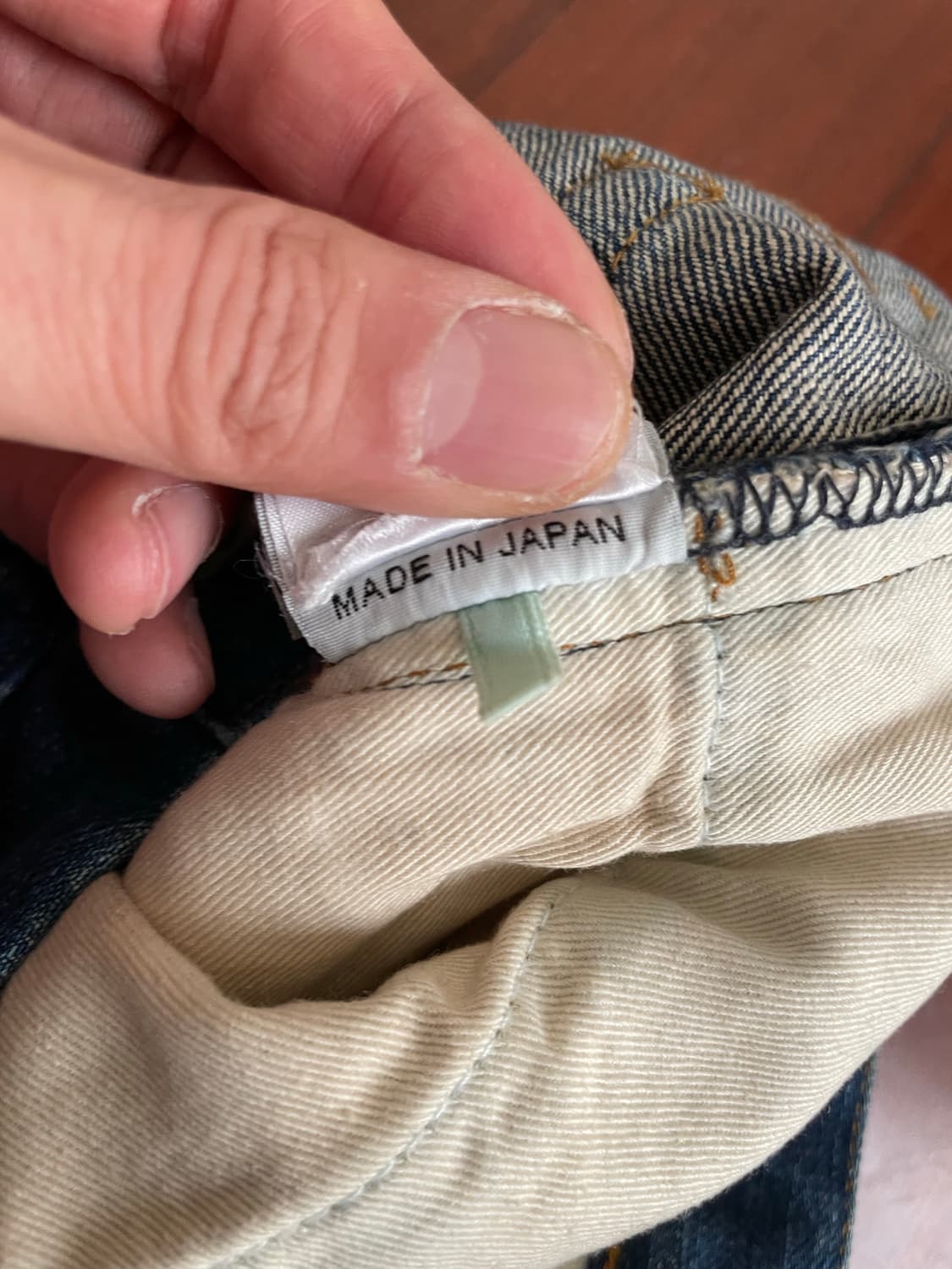 디올옴므 07AW Luster 블루왁스코팅진 31size 상품이미지7