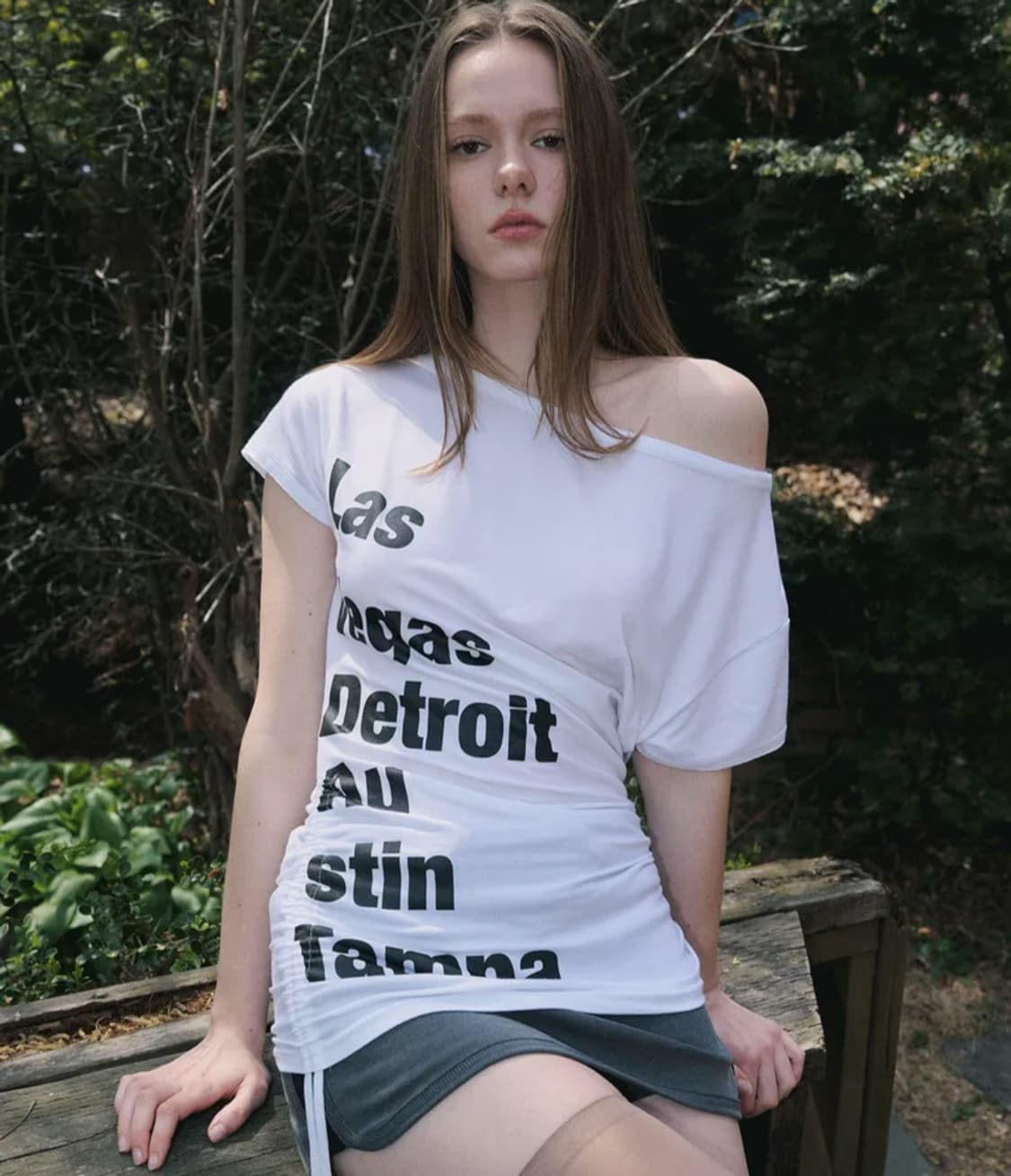 플리즈노팔로우 사라 레터링 탑 상품이미지1