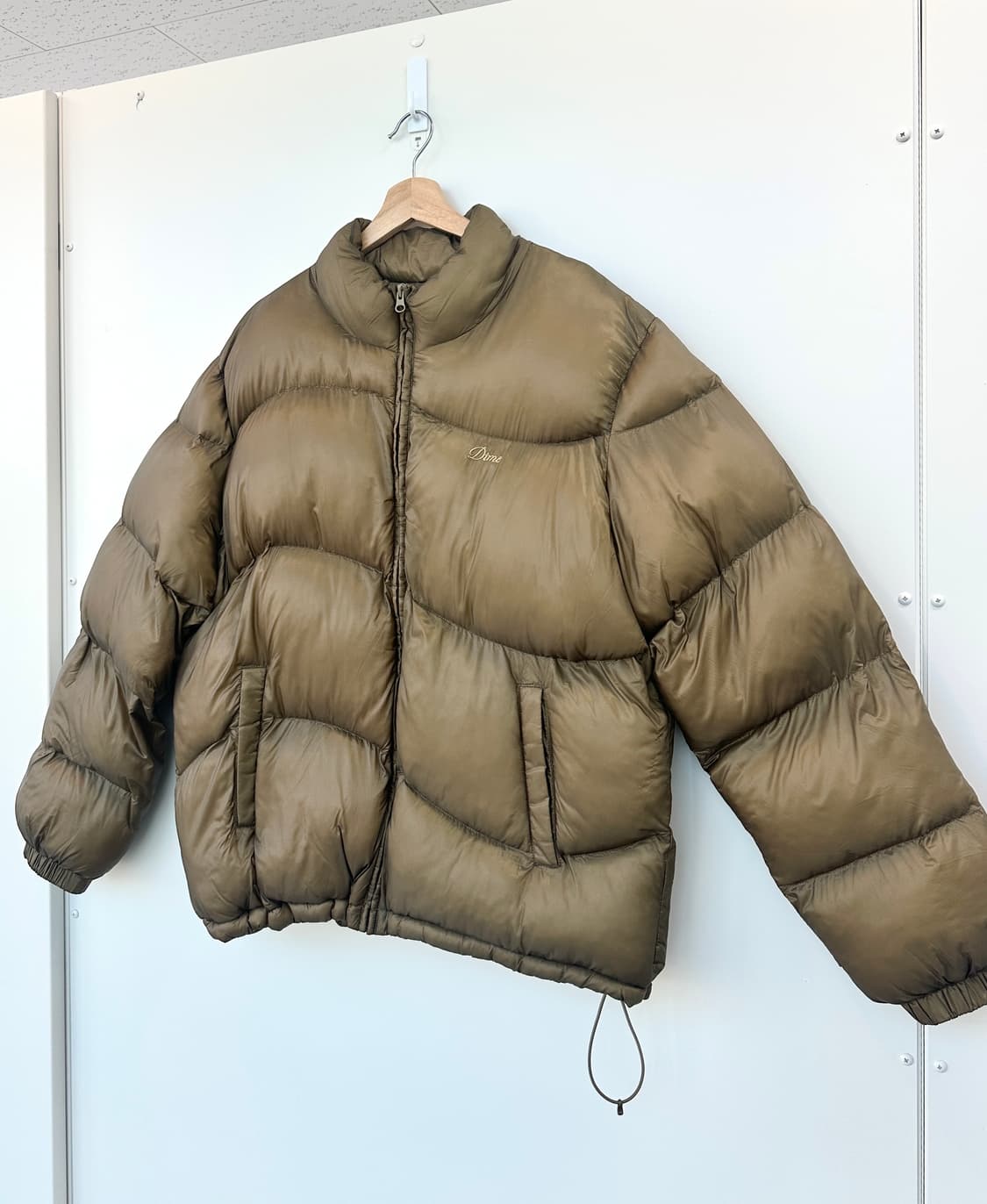 Dime 클래식 립스탑 패딩 재킷 골드 (L, 새상품) 상품이미지2