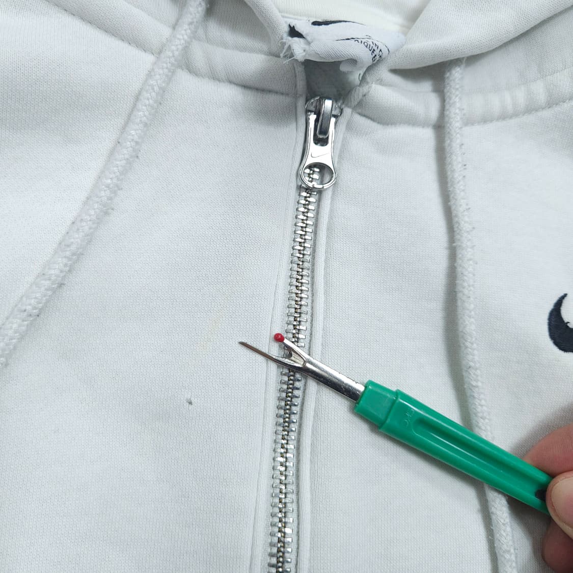 나이키 2way 지퍼 후드 집업 L 화이트 상품이미지7