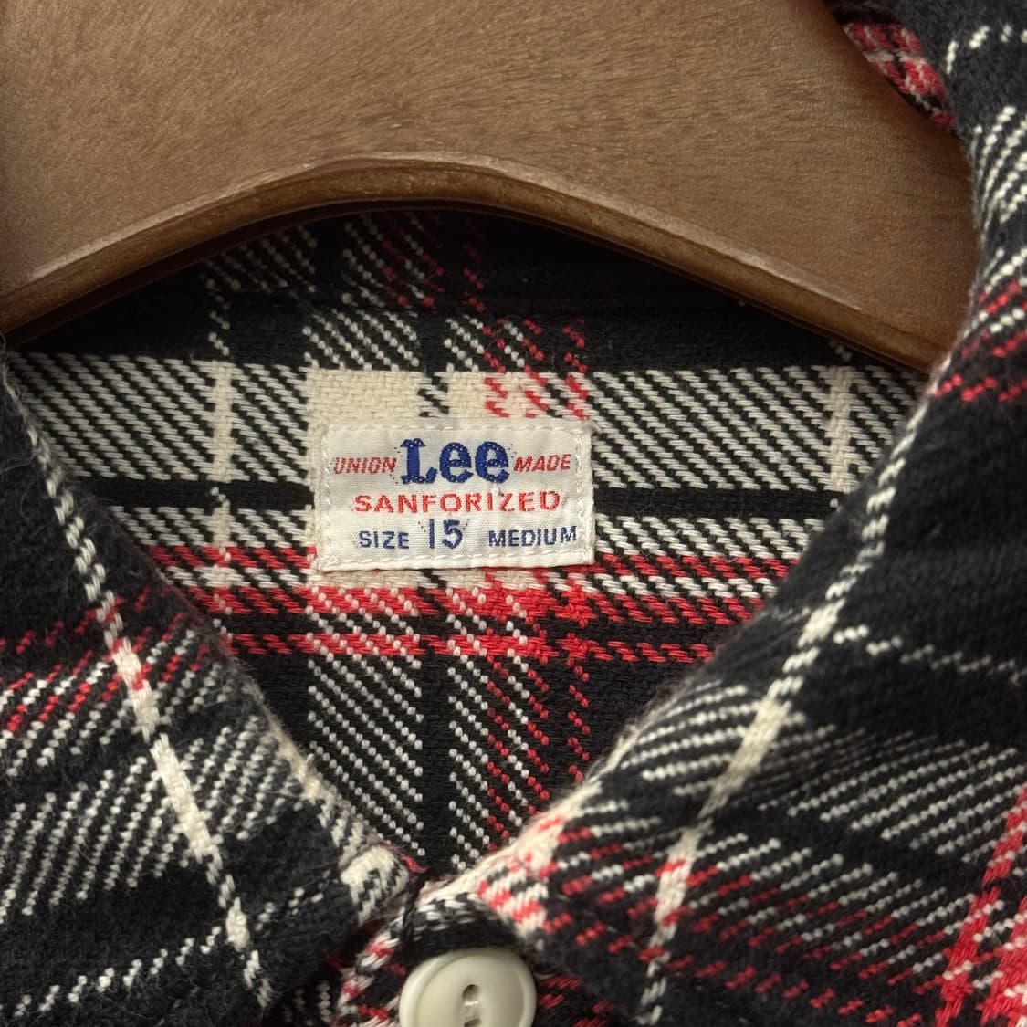 90s LEE 리 헤비 코튼 플란넬 체크 워크 셔츠 상품이미지6