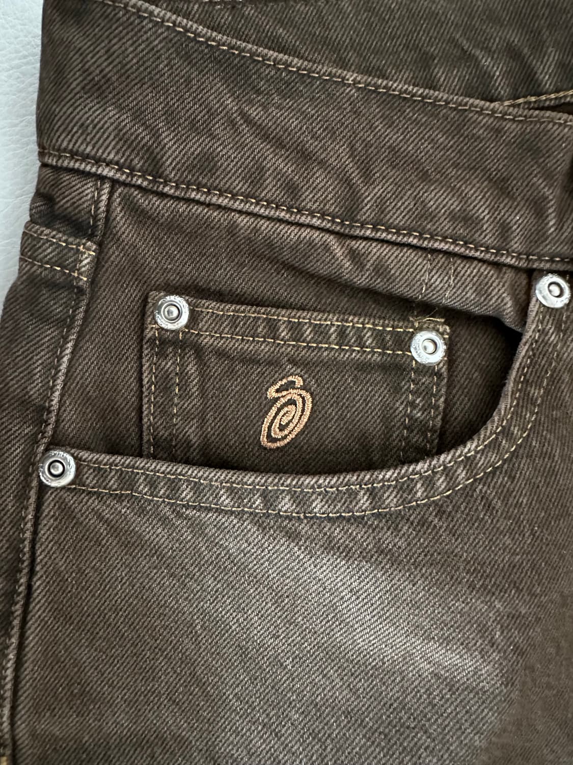 StussyBIG OL' JEAN DENIMRESIN WASH BROWN 상품이미지5