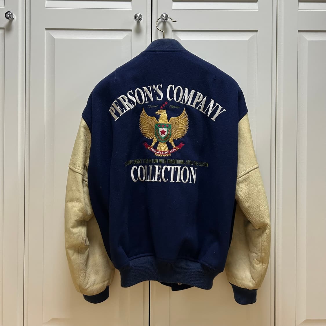 빈티지 바시티 자켓(스타디움  점퍼) 네이비 100 상품이미지2