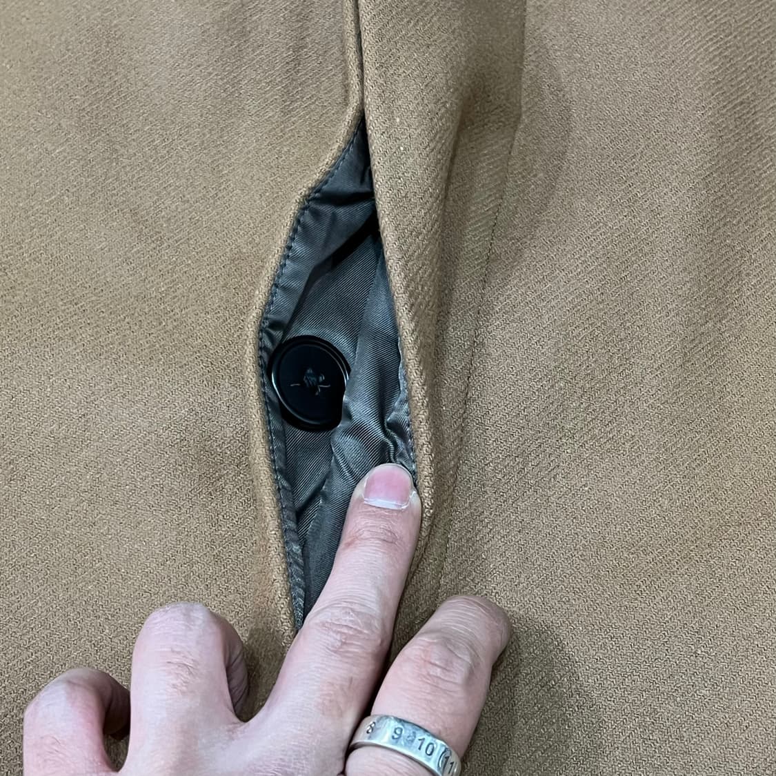  띠어리 히든 버튼 스탠드 카라 코트 y14764 상품이미지4