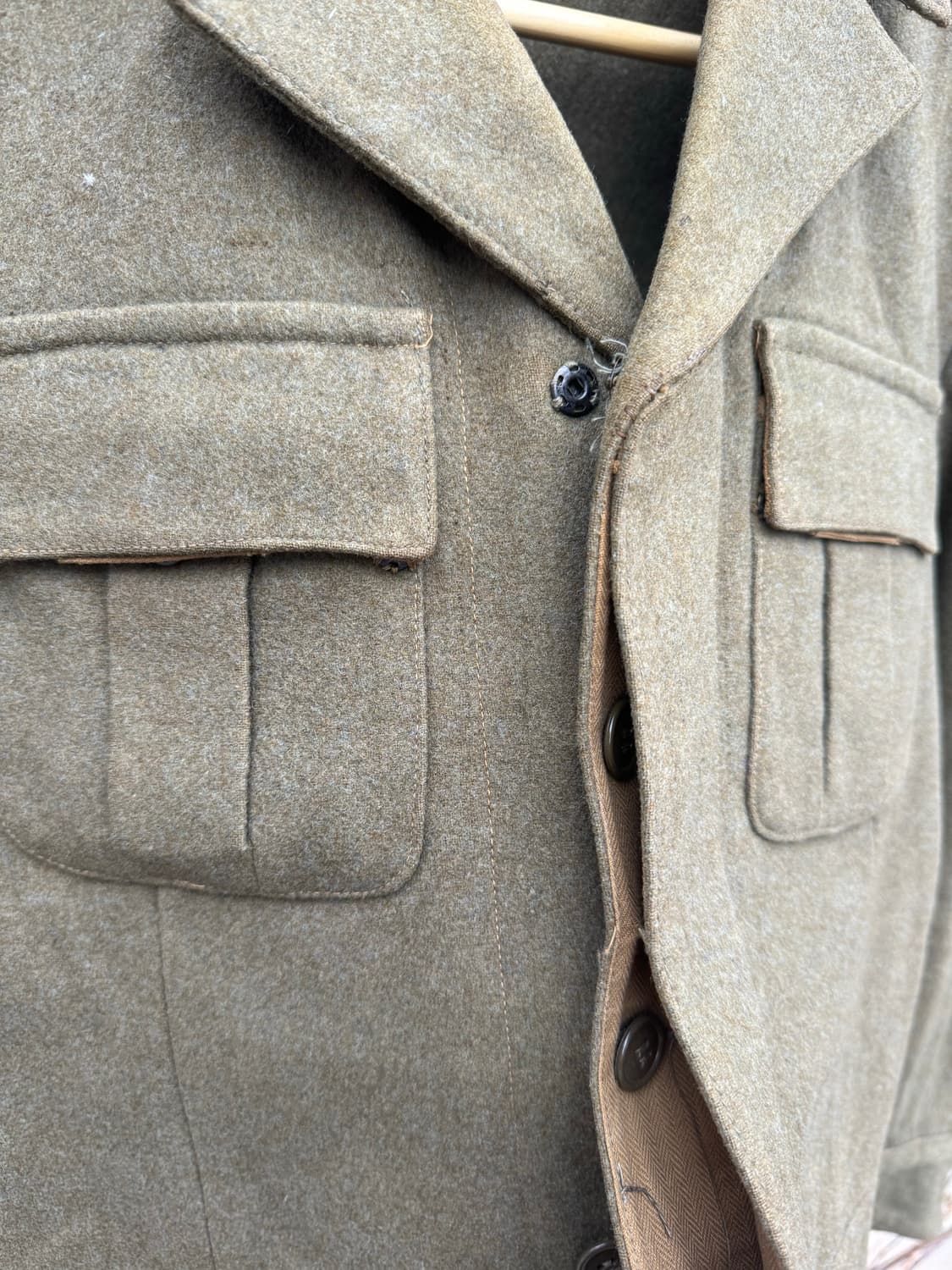 70s 이탈리아군 오리지널 배틀 드레스 아이크 울 자켓 상품이미지6