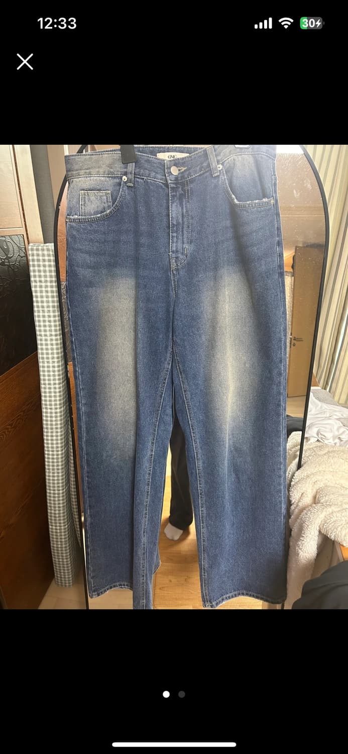 워싱 와이드 데님 상품이미지1