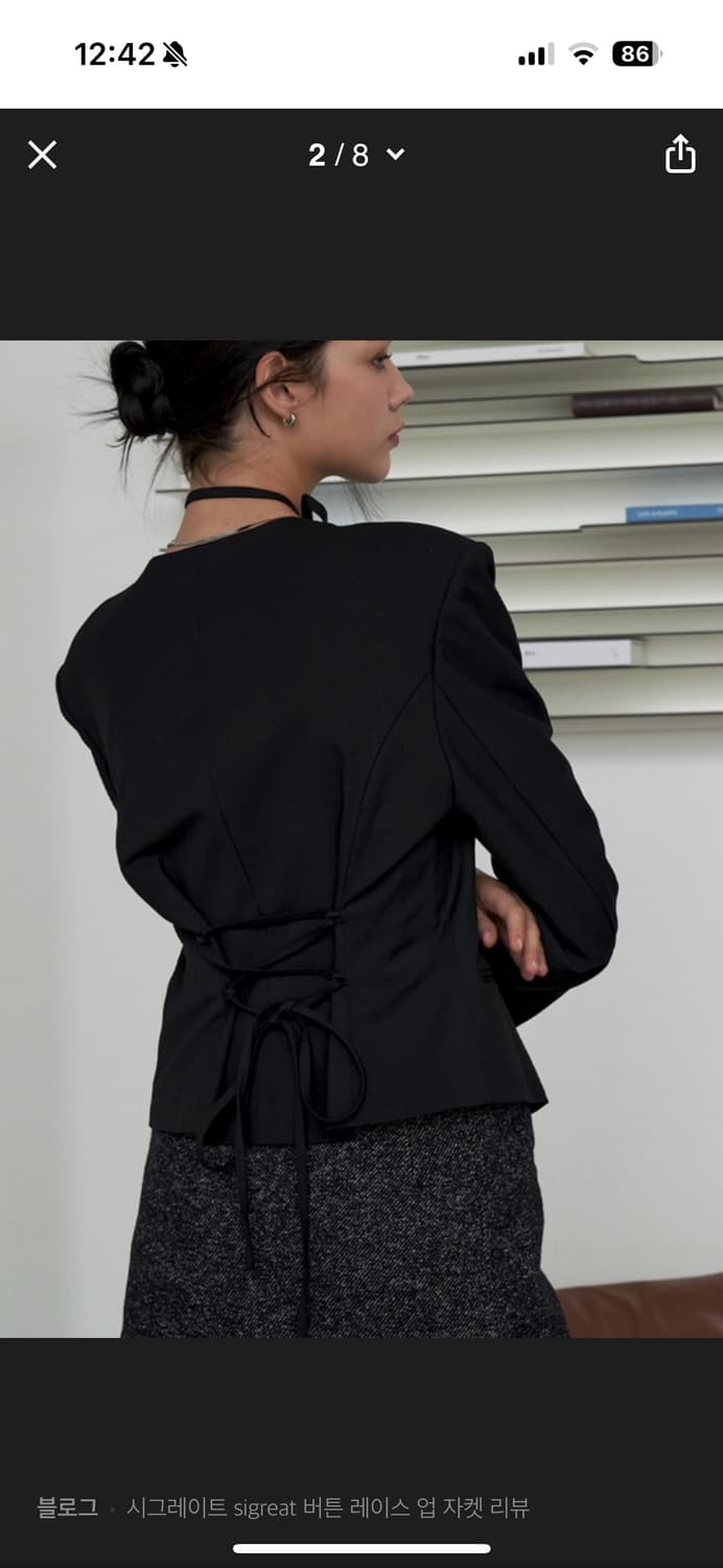 시그레이트 버튼 레이스 업 자켓 sigreat 상품이미지6