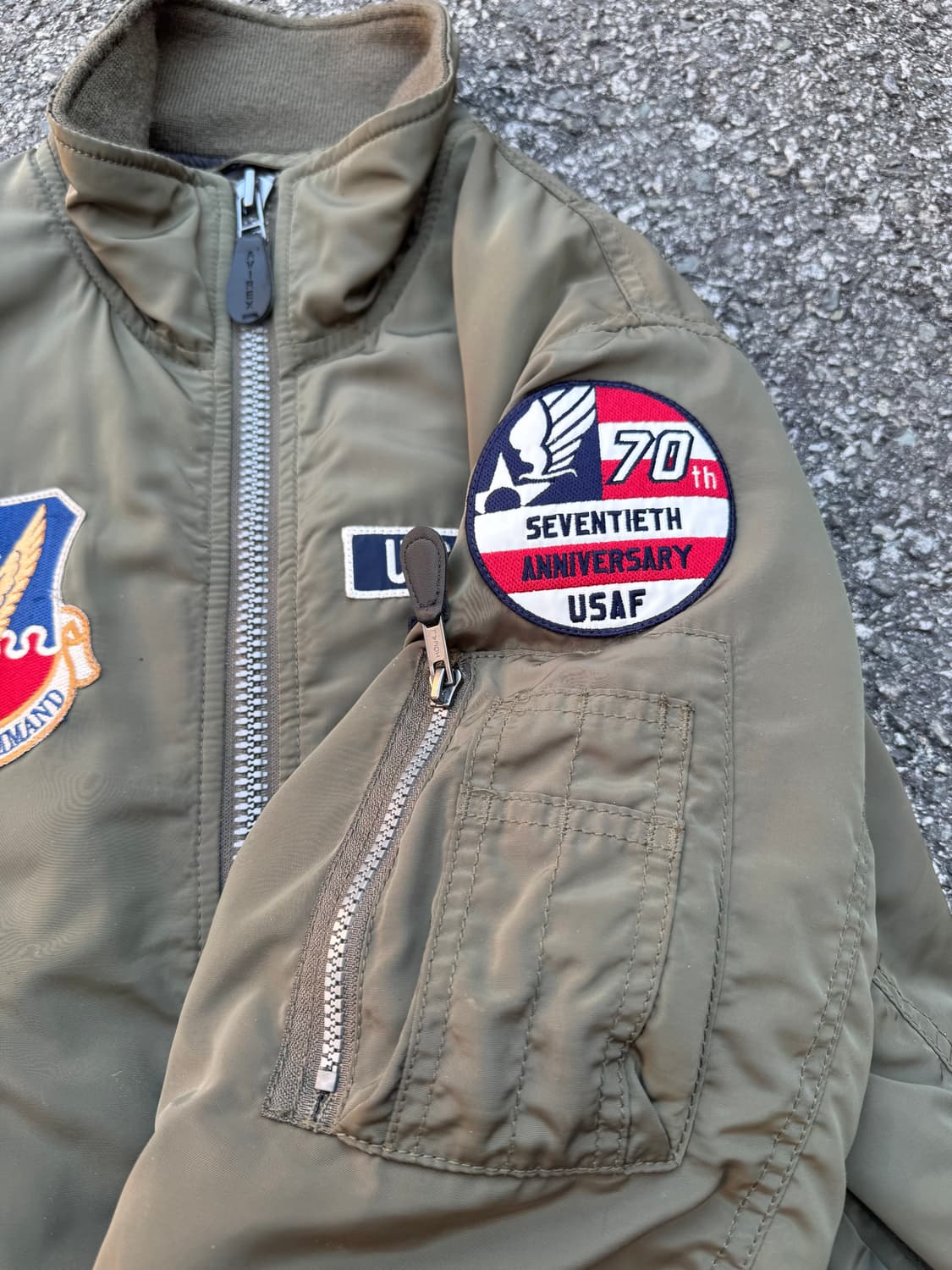 아비렉스 미국 공군 70주년 기념 MA-1 플라이트 자켓 상품이미지5