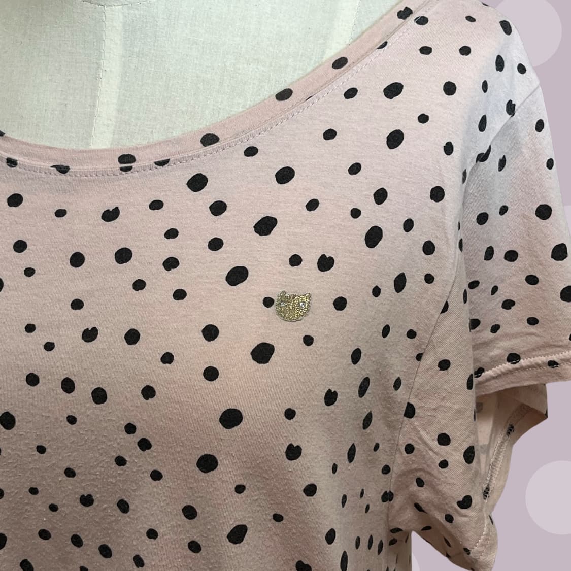 츠모리 치사토 인디핑크 땡땡이 블라우스 상품이미지6
