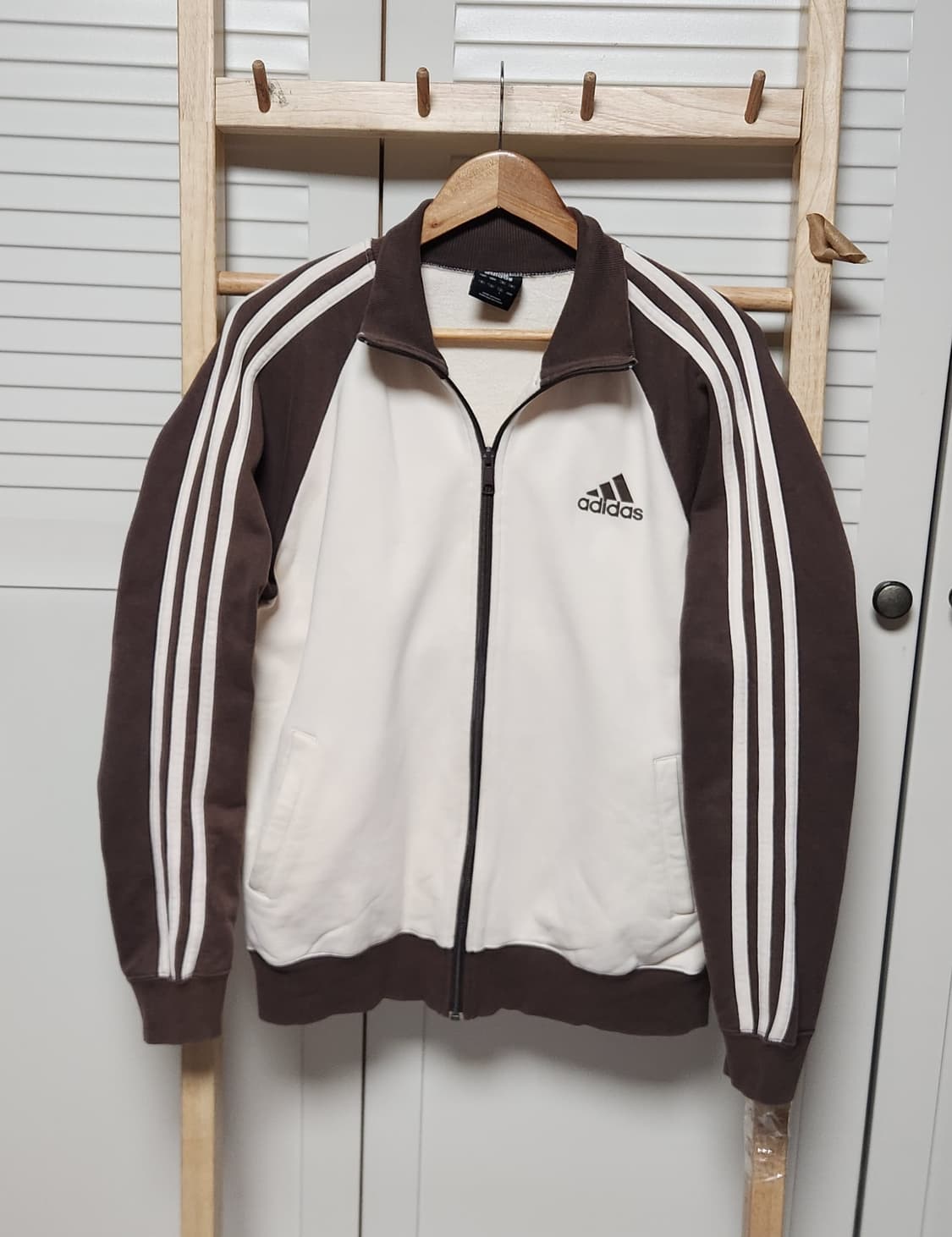 대장 아디다스 삼선 브라운 코튼 져지 자켓 상품이미지4