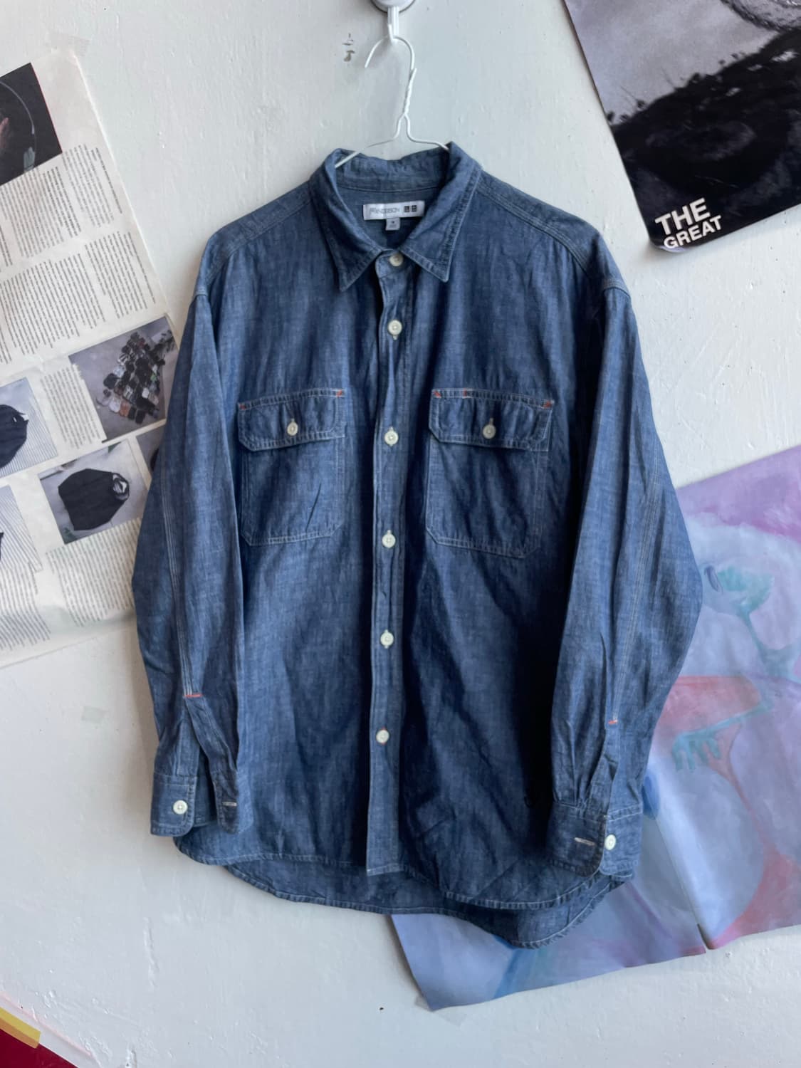 유니클로 JW앤더슨 샴브레이 셔츠  상품이미지1