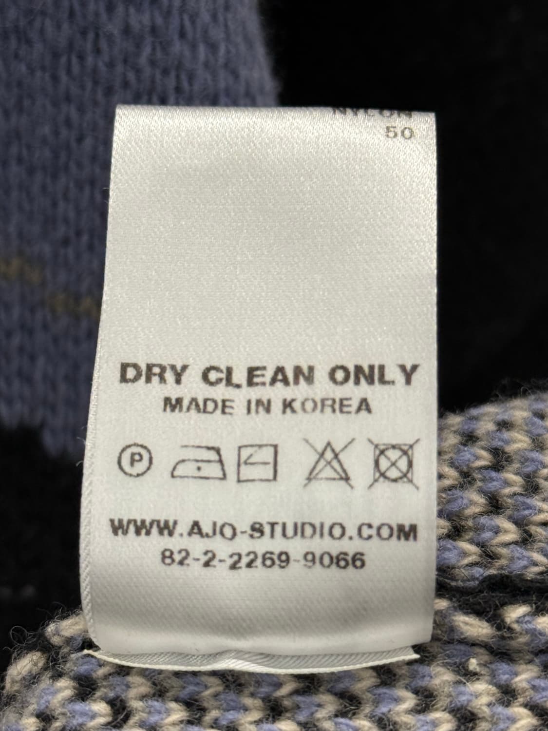 아조바이아조 오버사이즈 니트 블랙/블루 상품이미지6