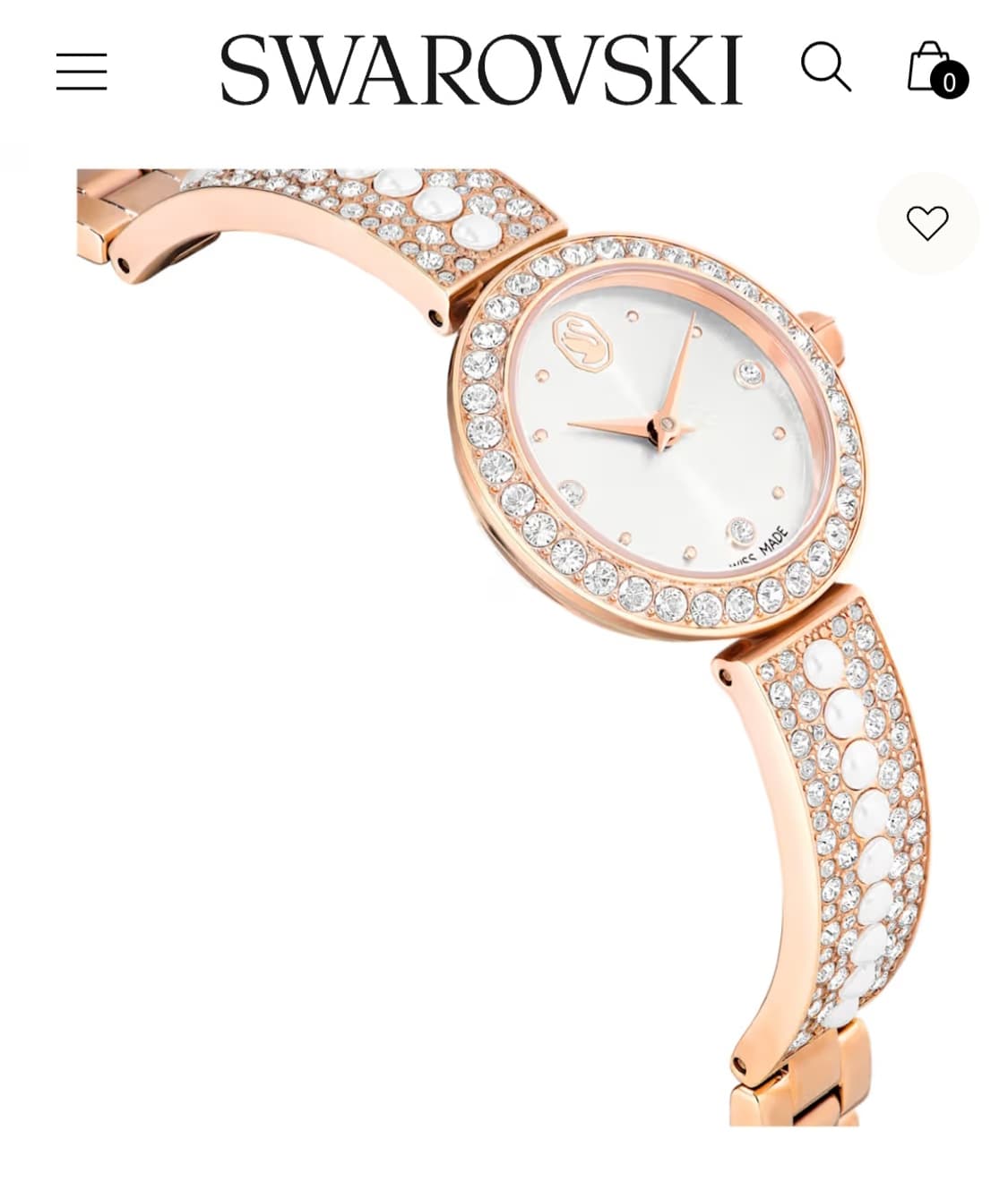 정가60만~새제품)신형 스와로브스키 진주 크리스탈 시계 정품 상품이미지3